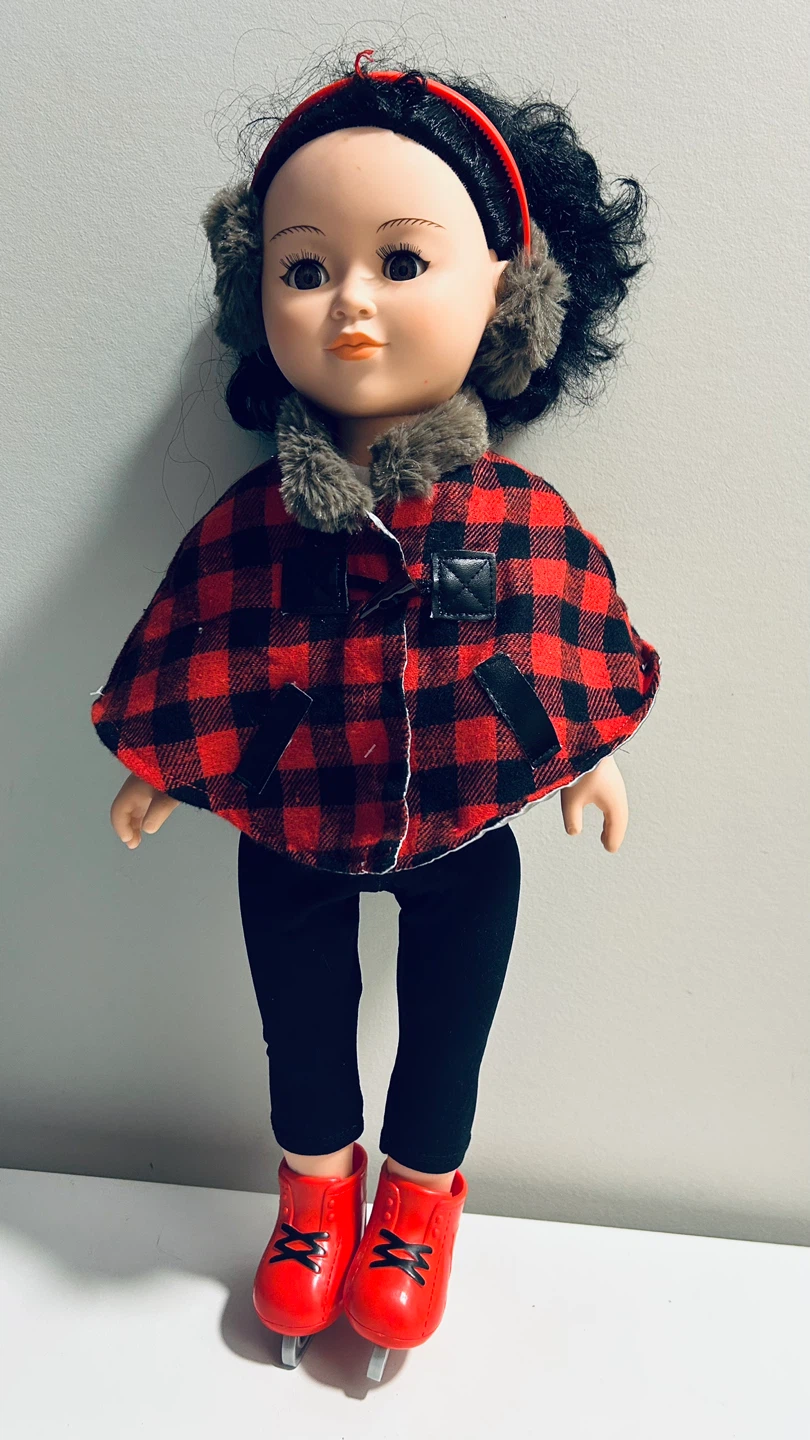 19” CitiToy Asian Doll with Winter Outfit & Ice Skates
