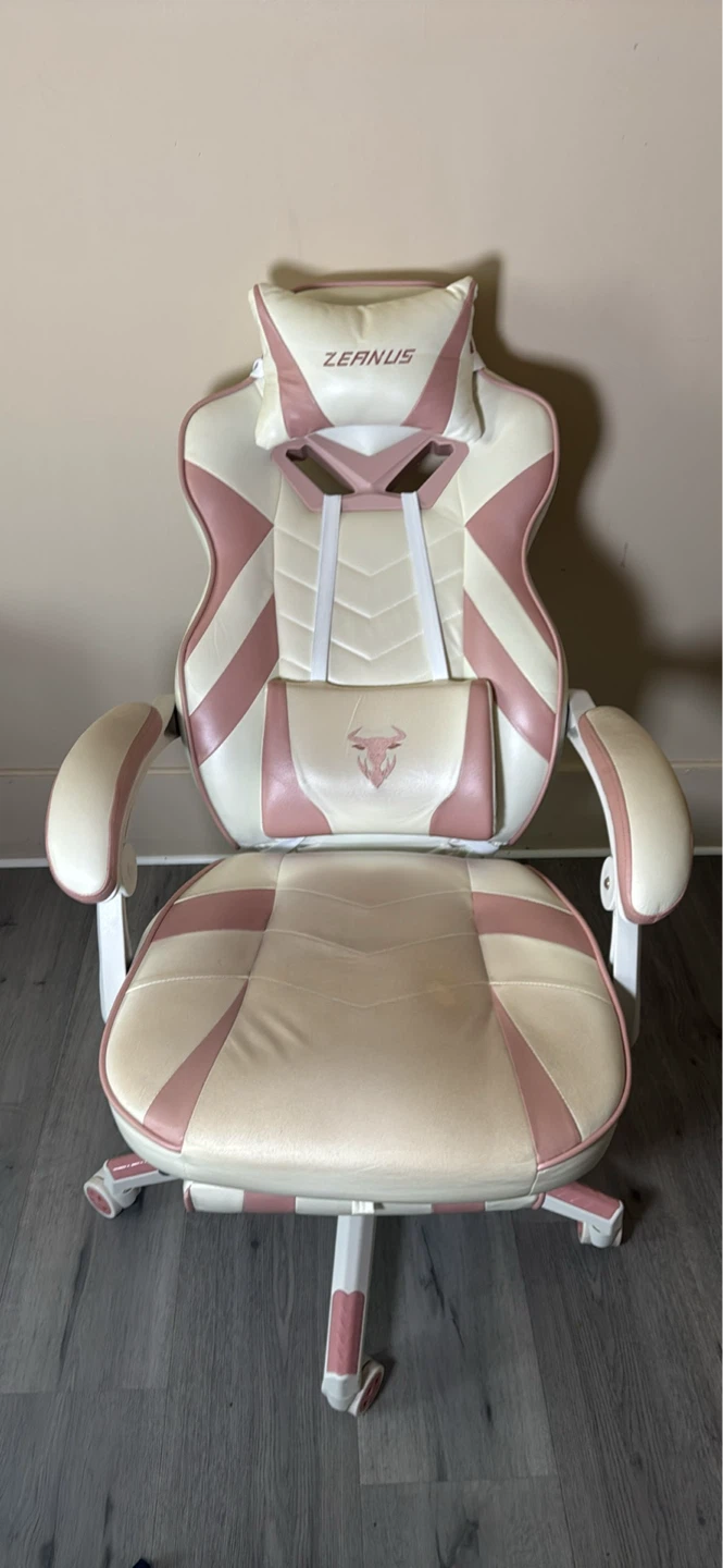 Zeanus Pink and White Gaming Chair - photo 4