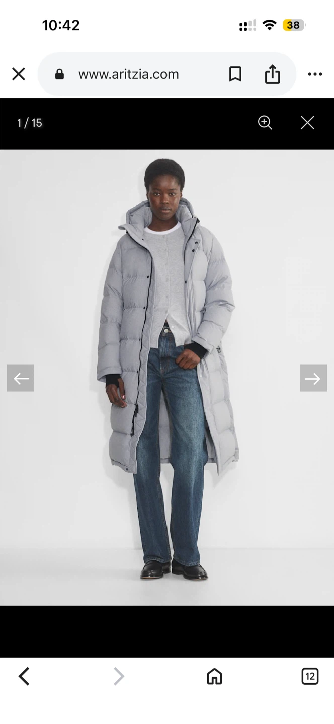 ARITZIA The Super Puff Long Puffer Jacket with matching mittens!