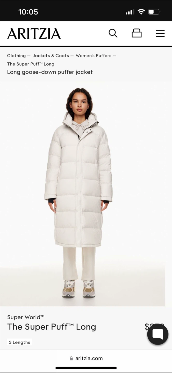 ARITZIA The Super Puff Long Puffer Jacket with matching mittens! - photo 2