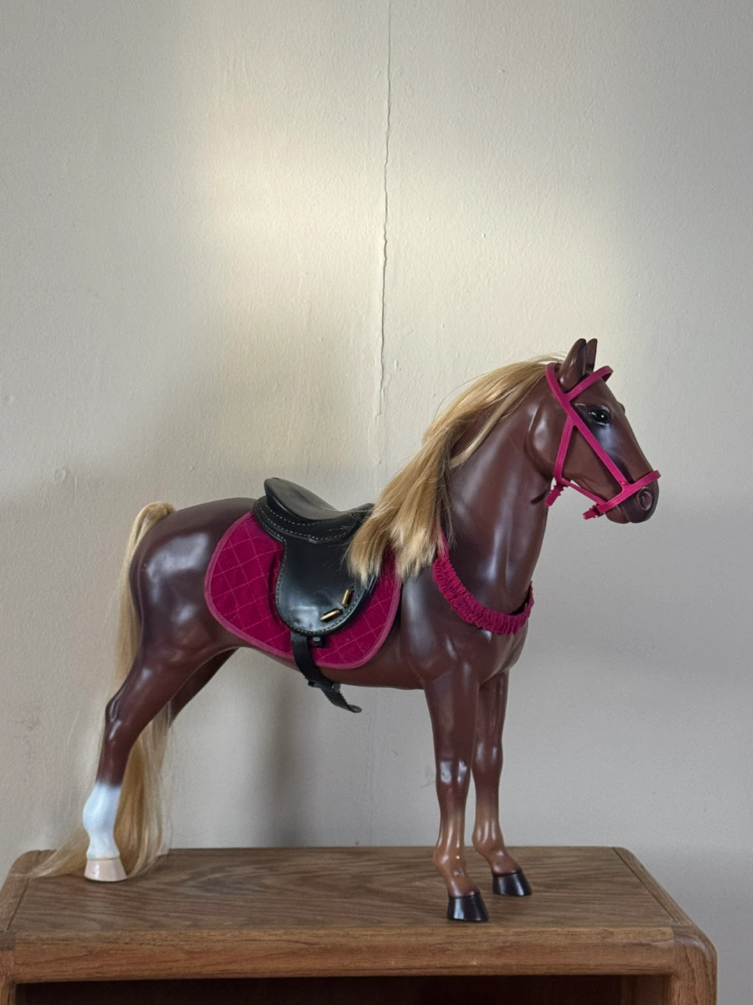 Brown Toy Horse with Saddle and Bridle - photo 2