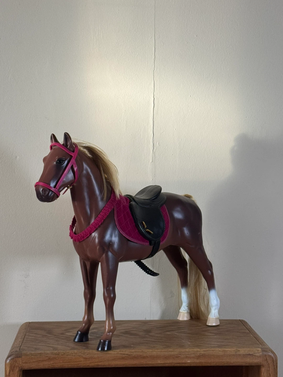 Brown Toy Horse with Saddle and Bridle - photo 3