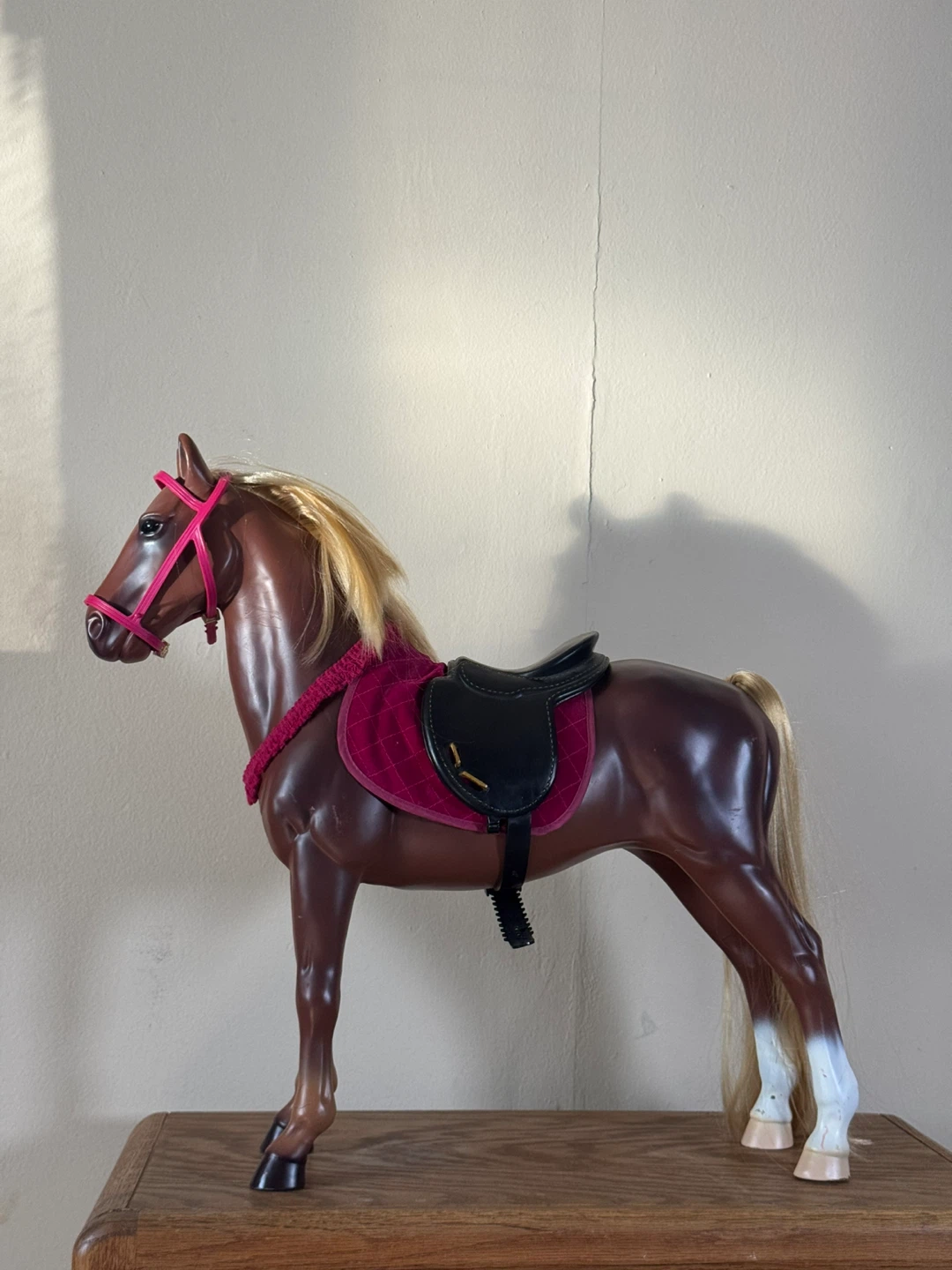 Brown Toy Horse with Saddle and Bridle - photo 4