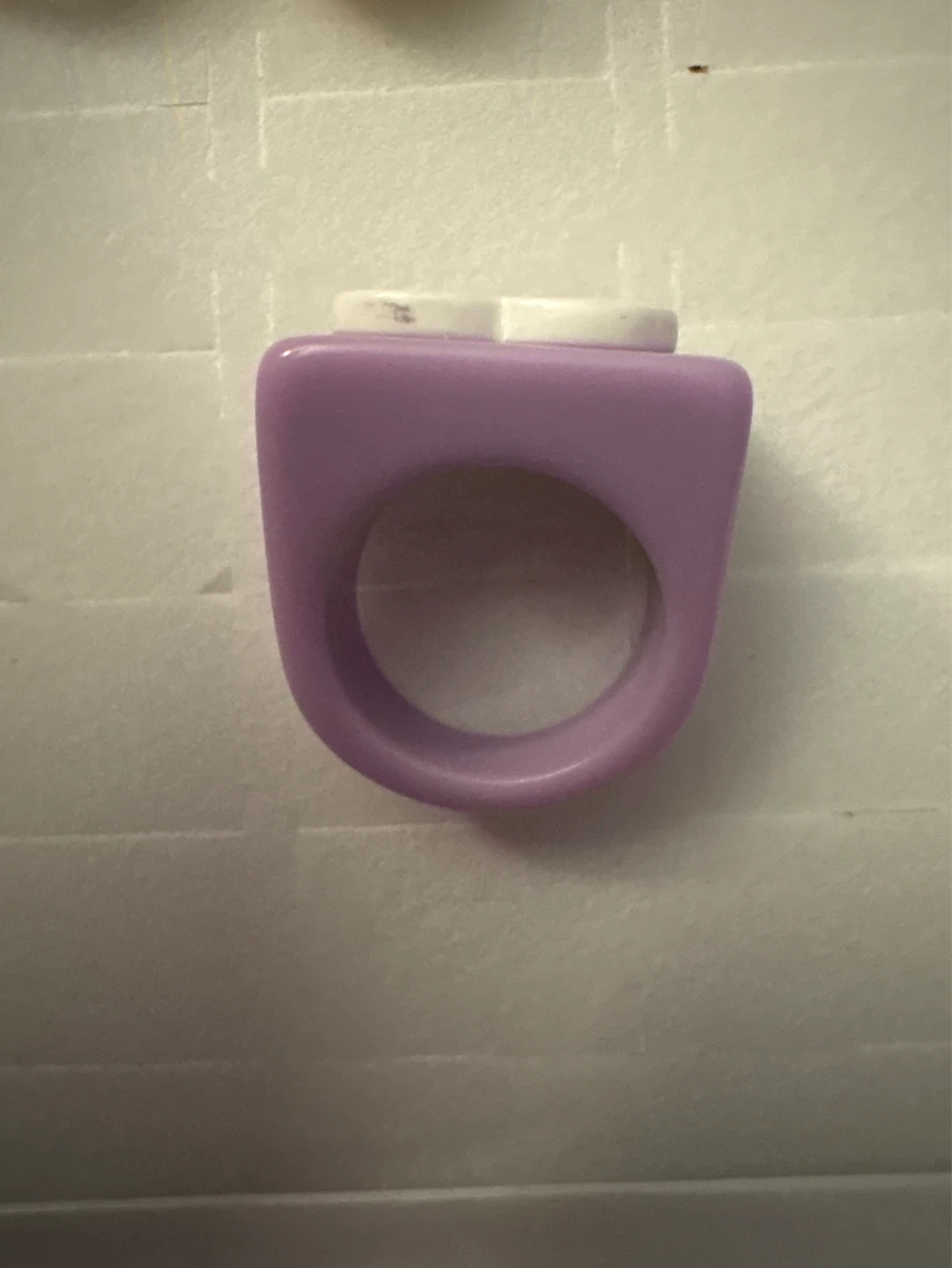 ⚽️ Purple lucite Heart Ring - "Hug Me" - photo 5