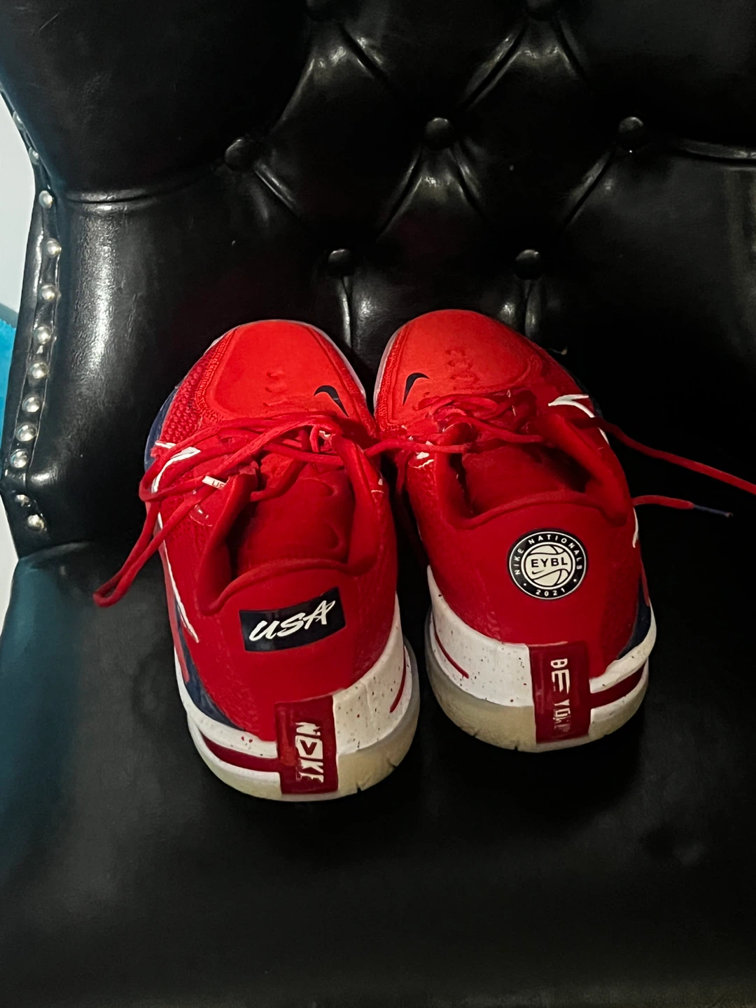 Nike EYBL GT Hustle 2 Red Basketball Shoes - photo 5