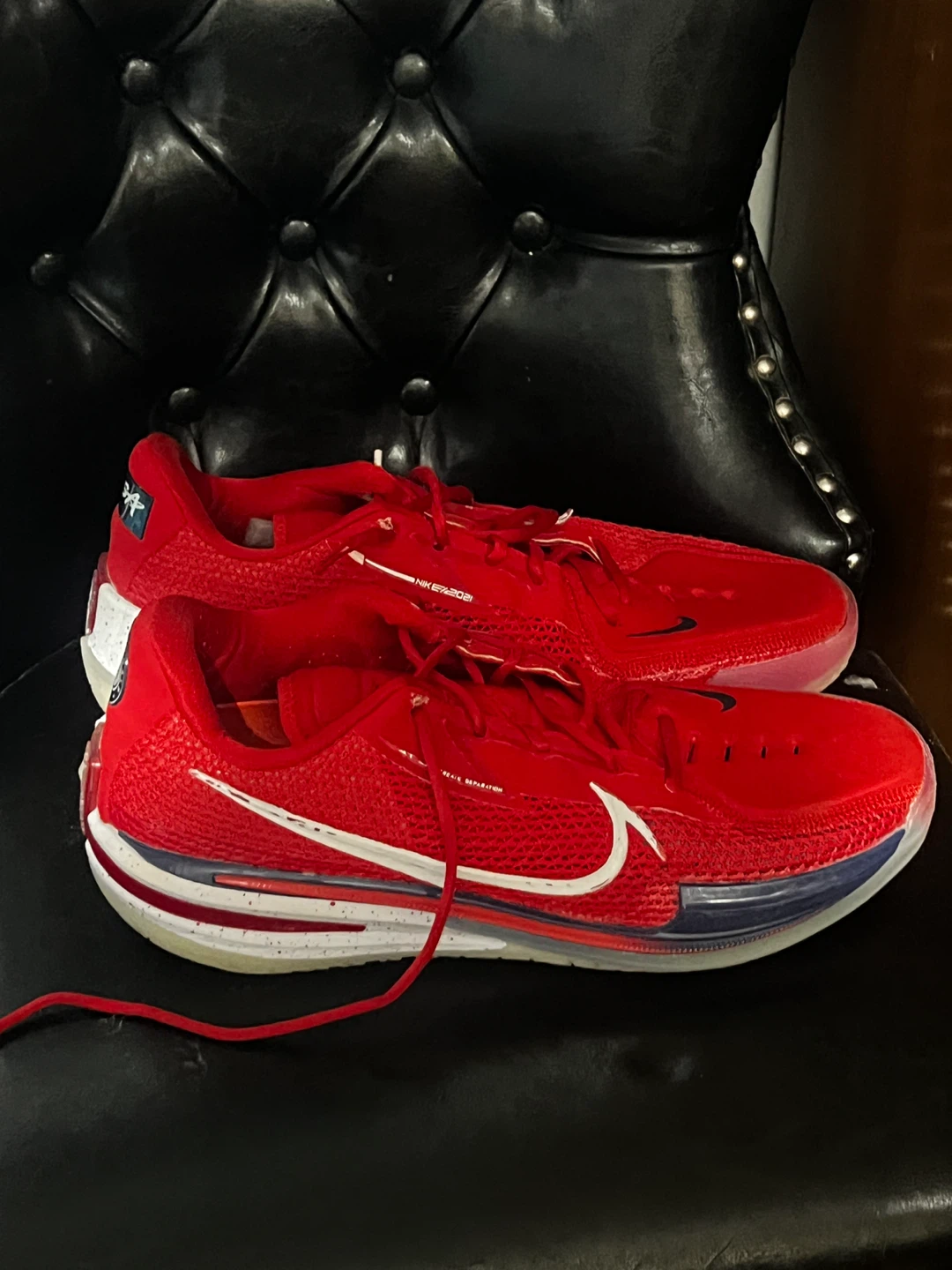 Nike EYBL GT Hustle 2 Red Basketball Shoes - photo 4