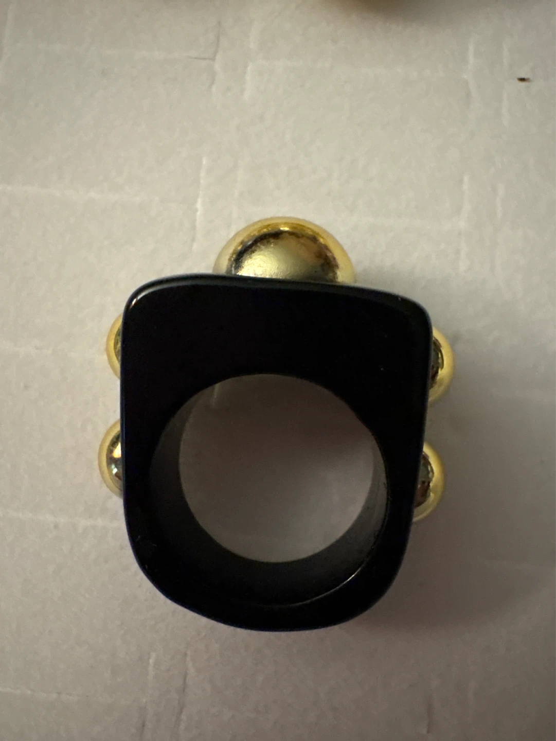 ⚽️ Black and Gold Statement Ring - photo 2