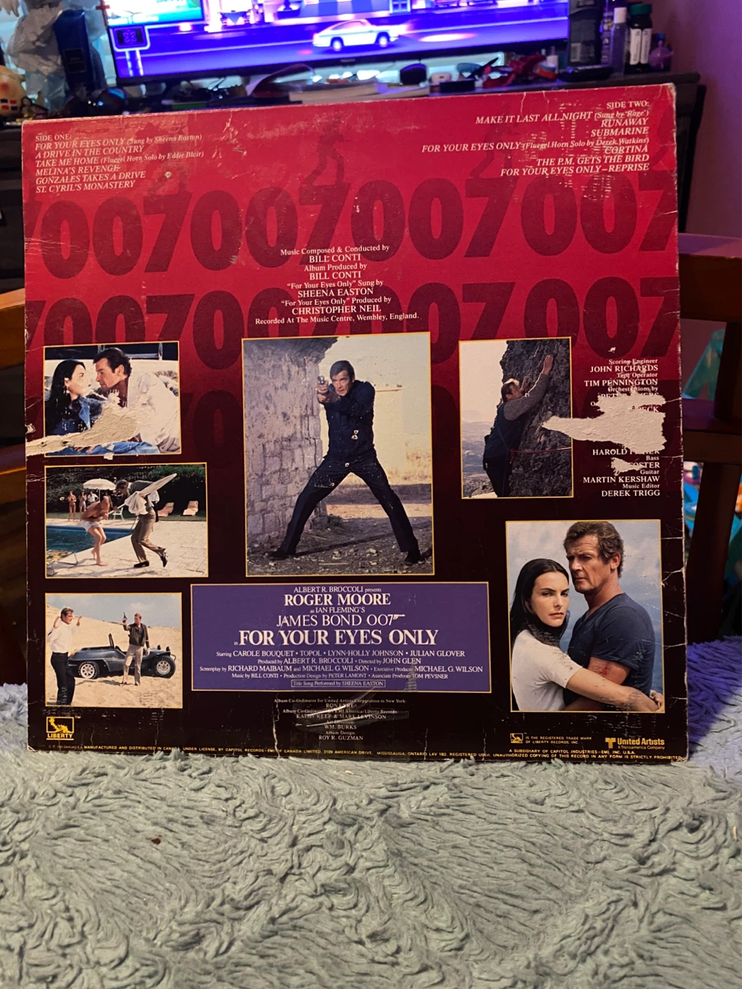 For Your Eyes Only James Bond 007 Vinyl Record - photo 2