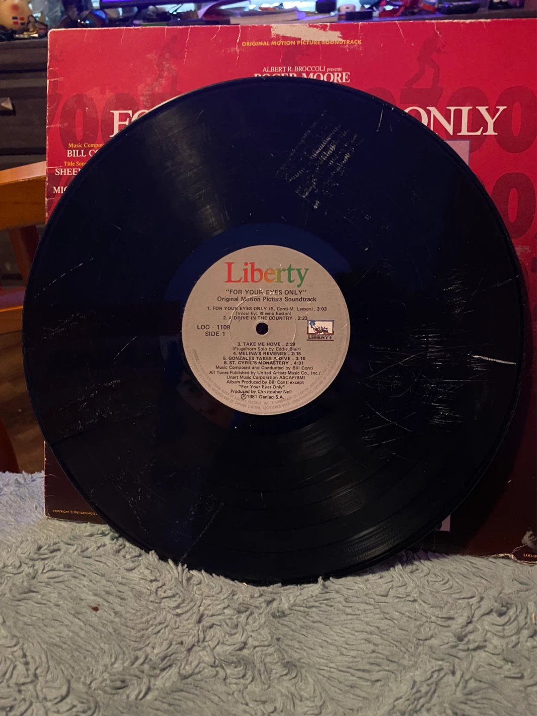 For Your Eyes Only James Bond 007 Vinyl Record - photo 4