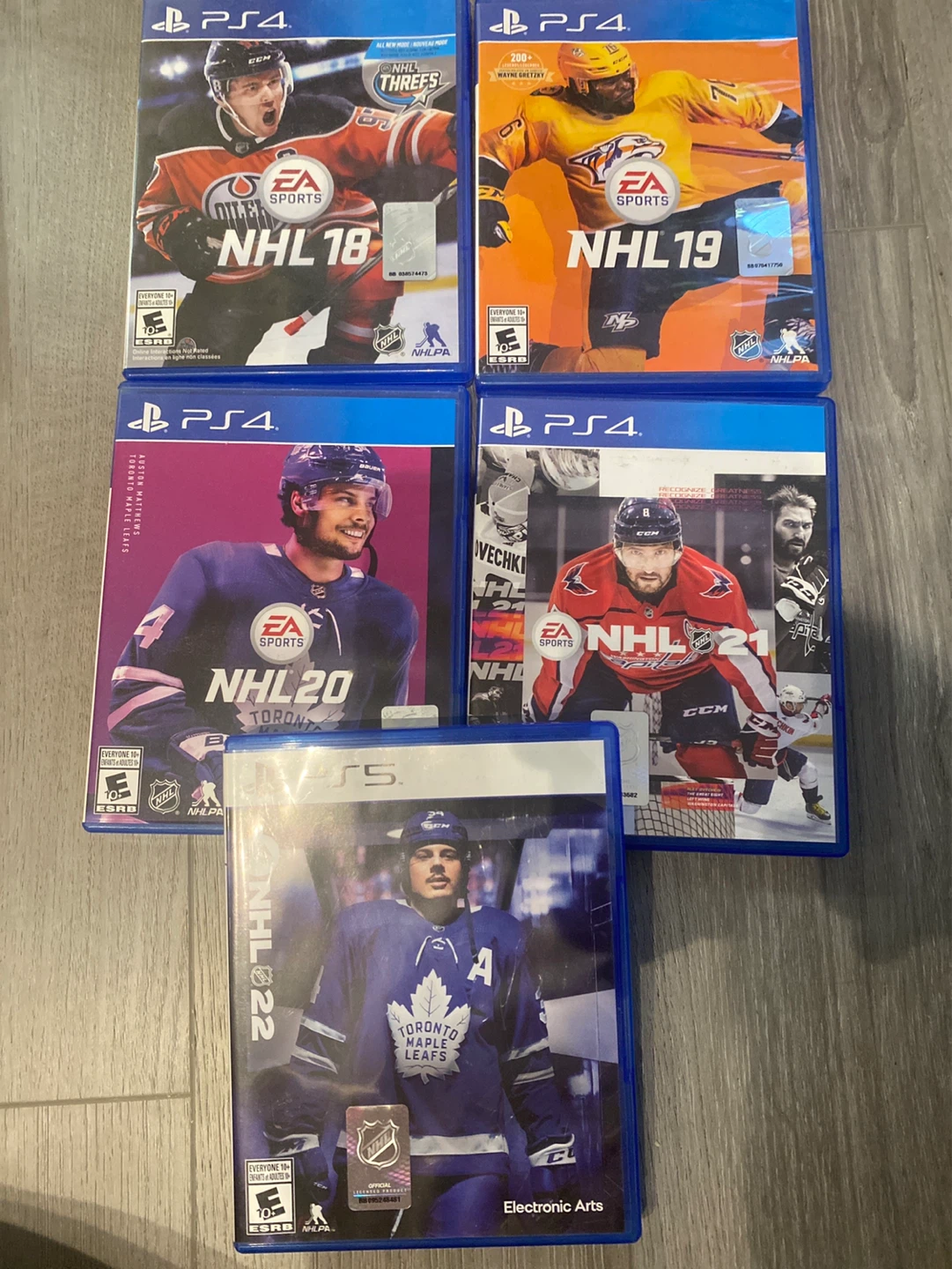 NHL Video Games (18, 19, 20, 21, 22) for PS4 & PS5