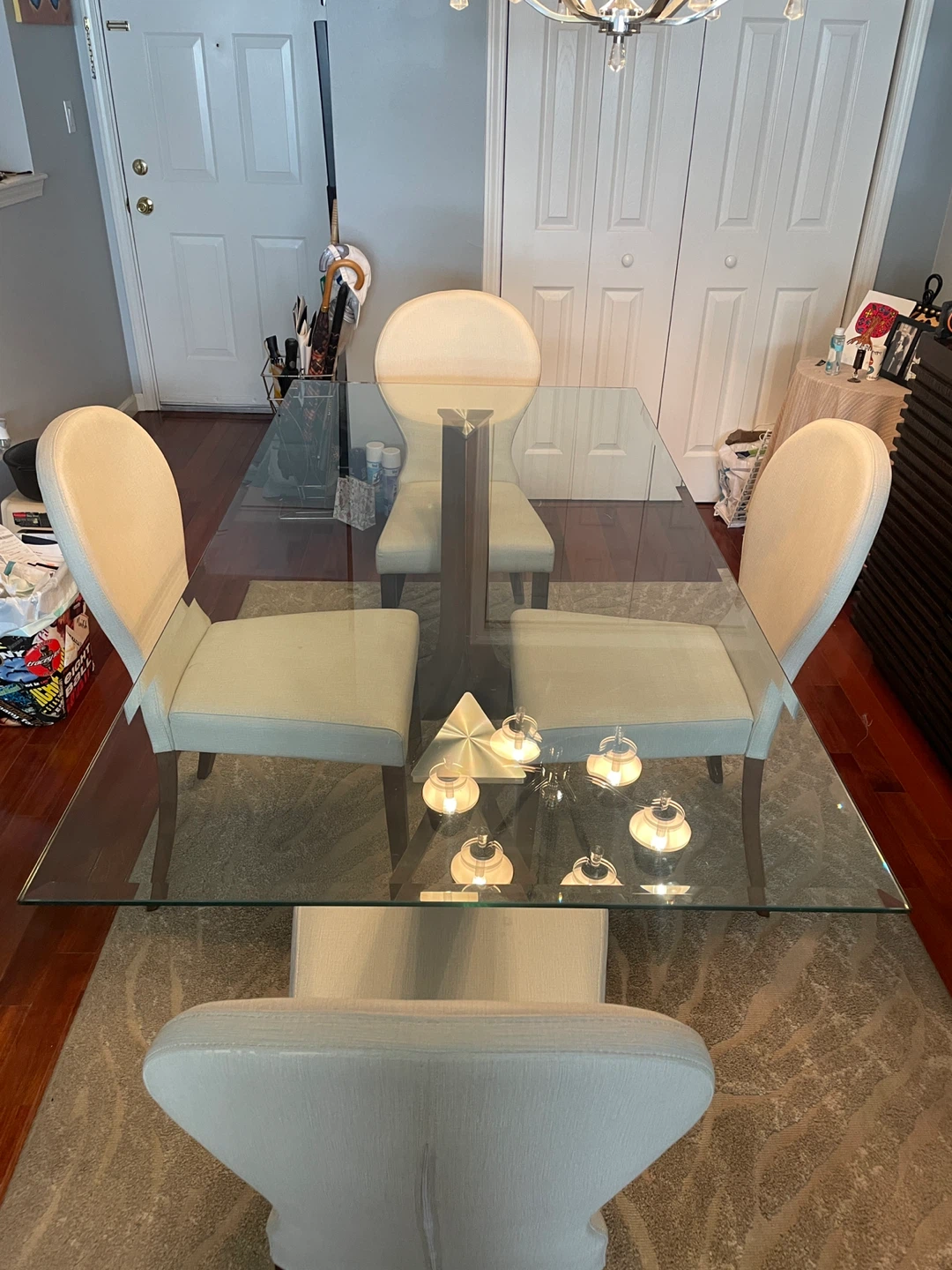 Modern Dining Room Table with 4 Chairs