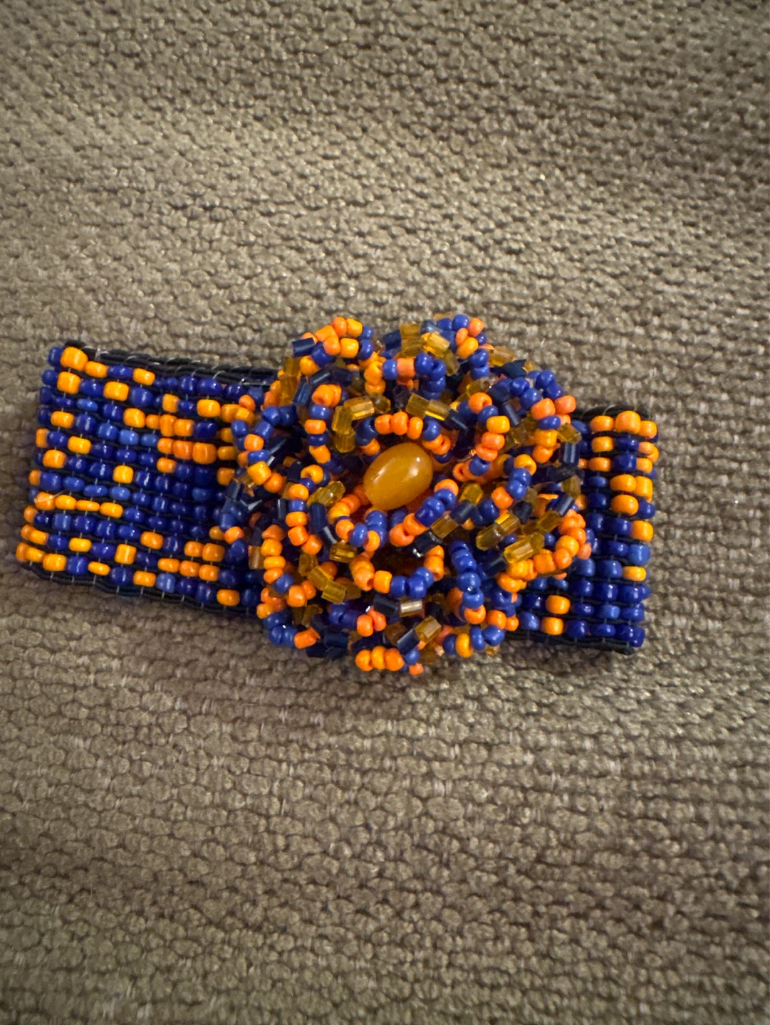 ⚽️Blue and orange Flower Accent bracelet