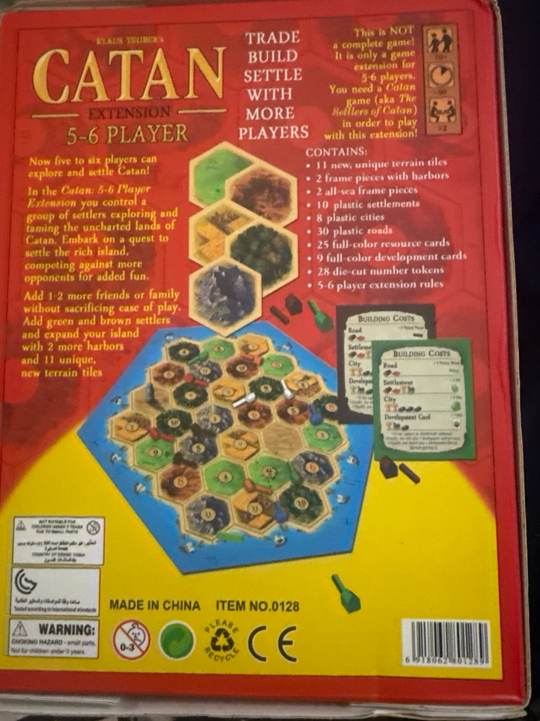 Klaus Teuber's Catan 5-6 Player Extension Board Game