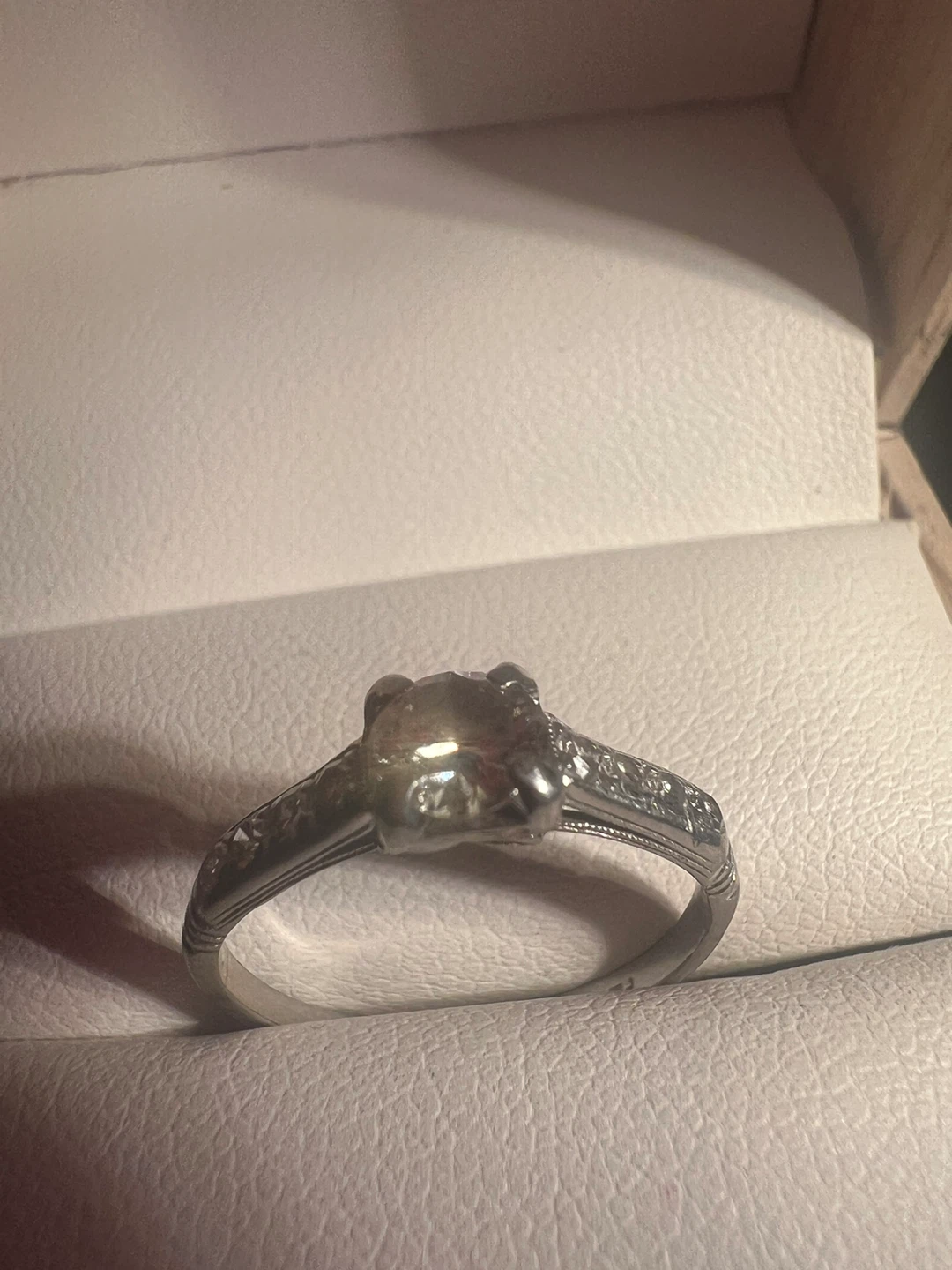 Platinum Engagement Ring with Diamond