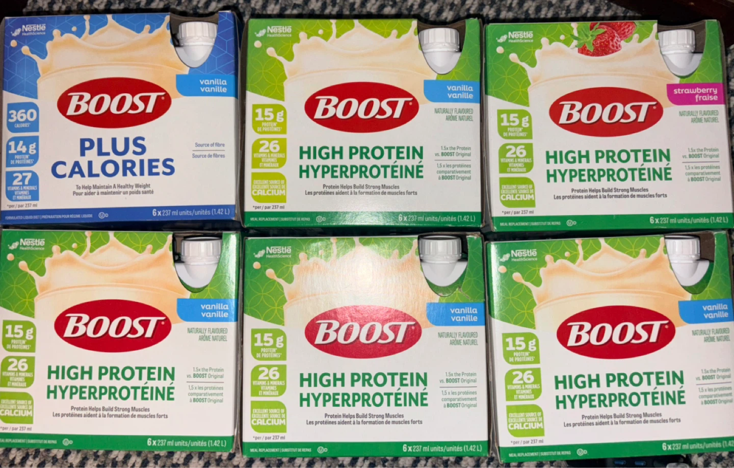 Boost High Protein Vanilla & Strawberry Drinks