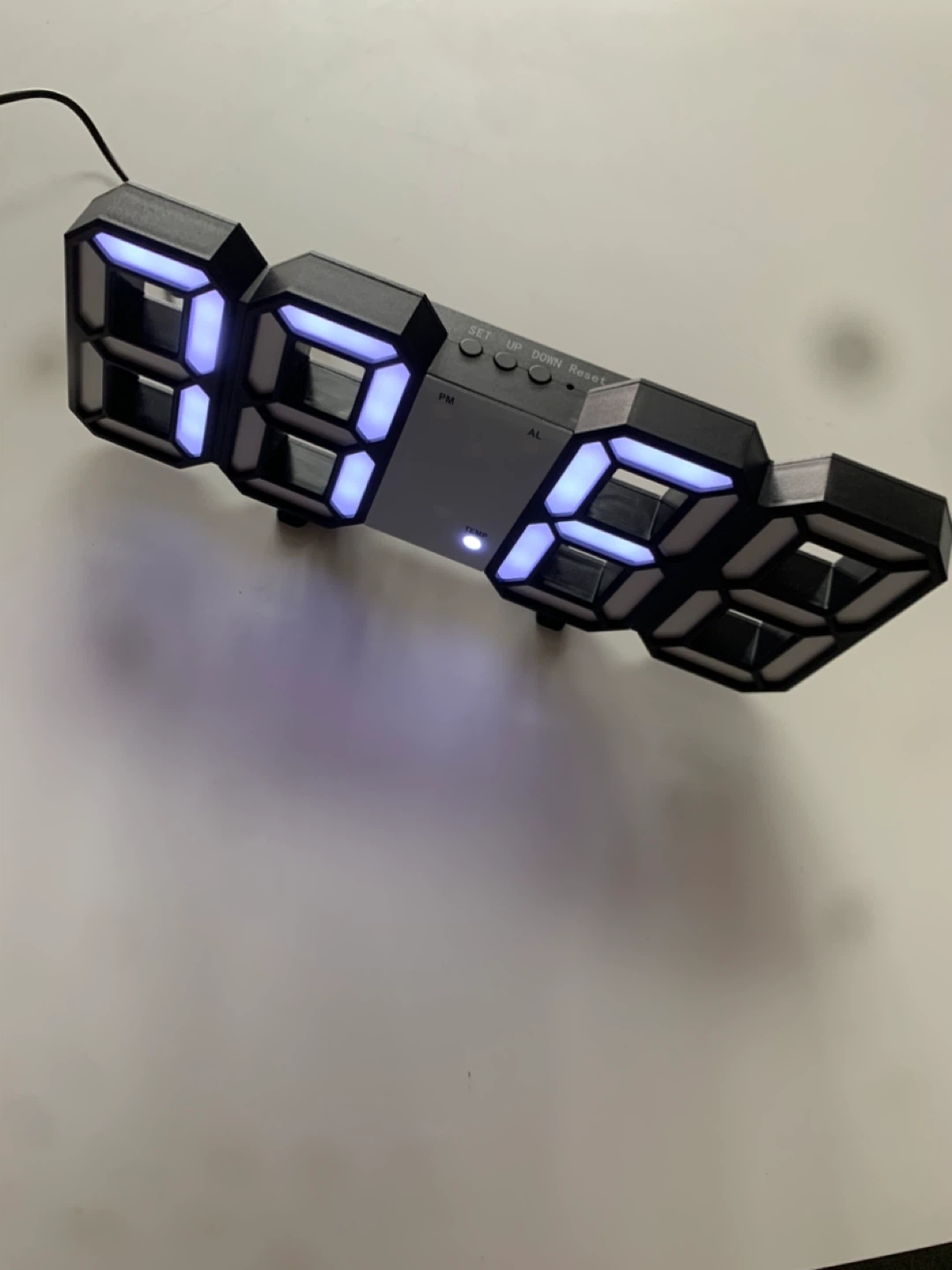 3D LED Digital Alarm Wall Clock Date - photo 2