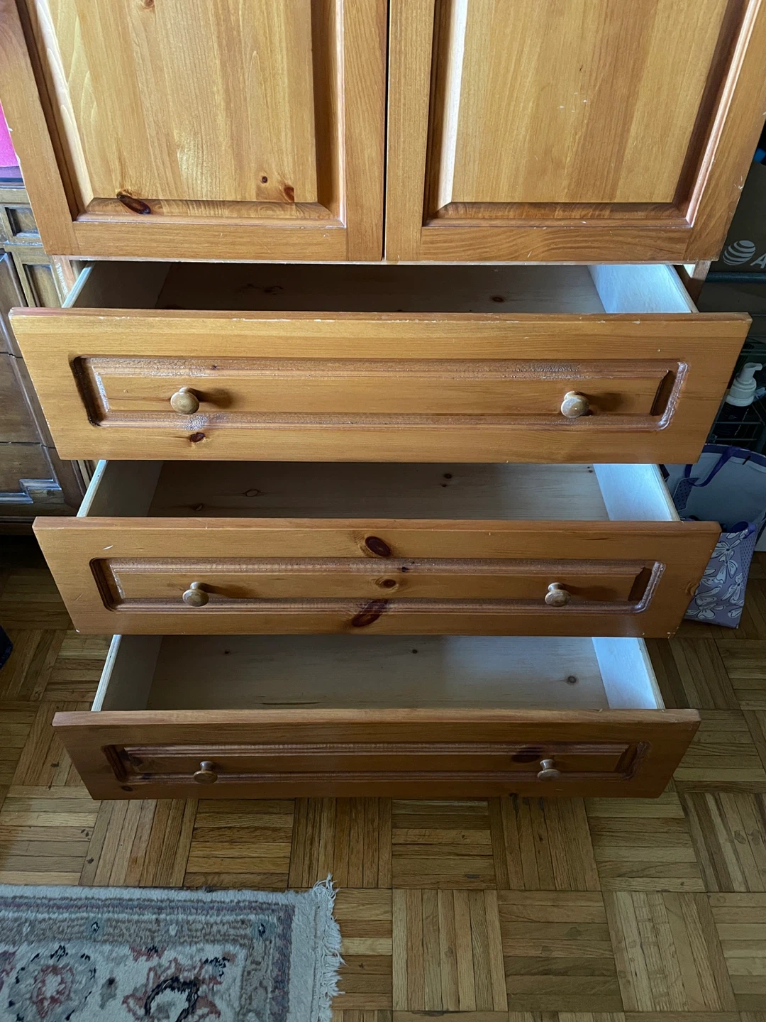 Wooden Wardrobe with Drawers - photo 2