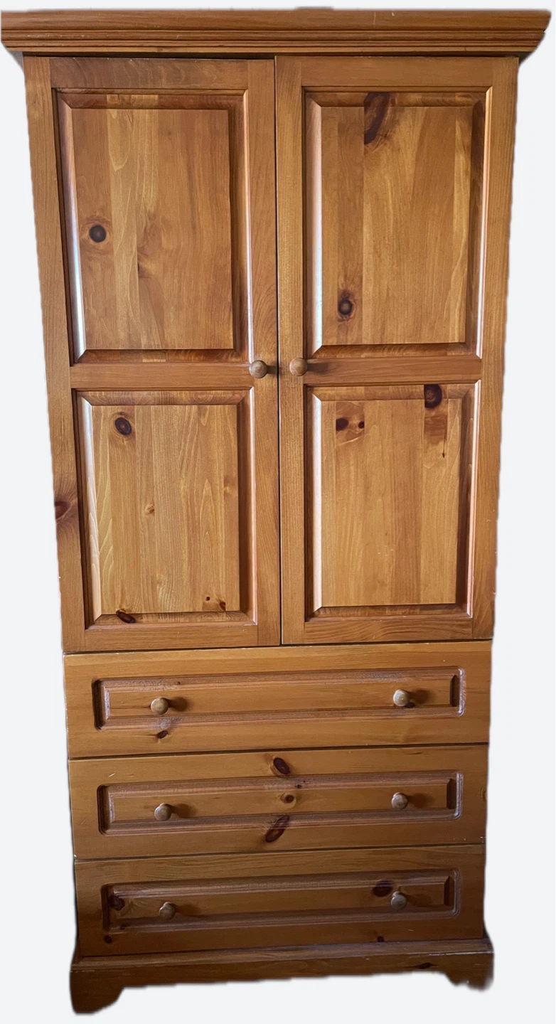 Wooden Wardrobe with Drawers