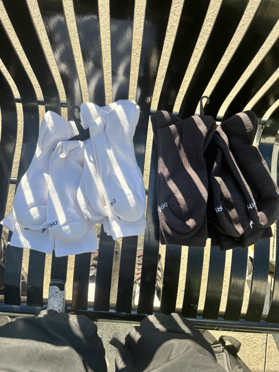 DRY 6-Pack Crew Socks (White & Black)