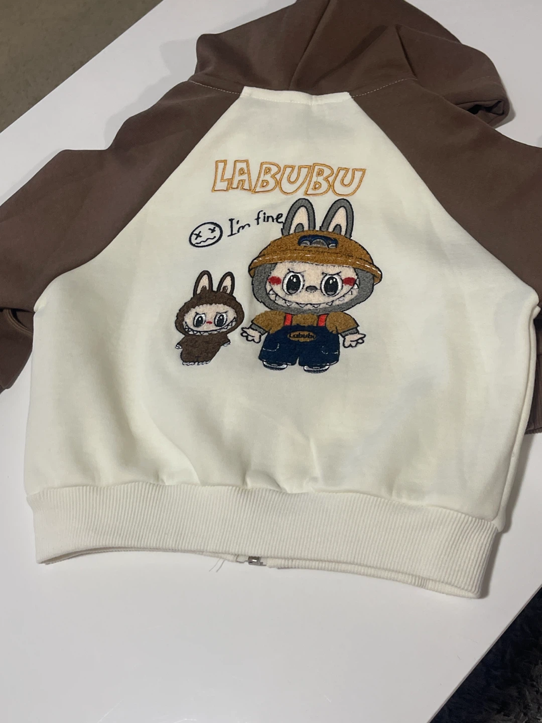 Kid's Zip-Up Hoodie - Brown/Cream ⚽ - photo 2