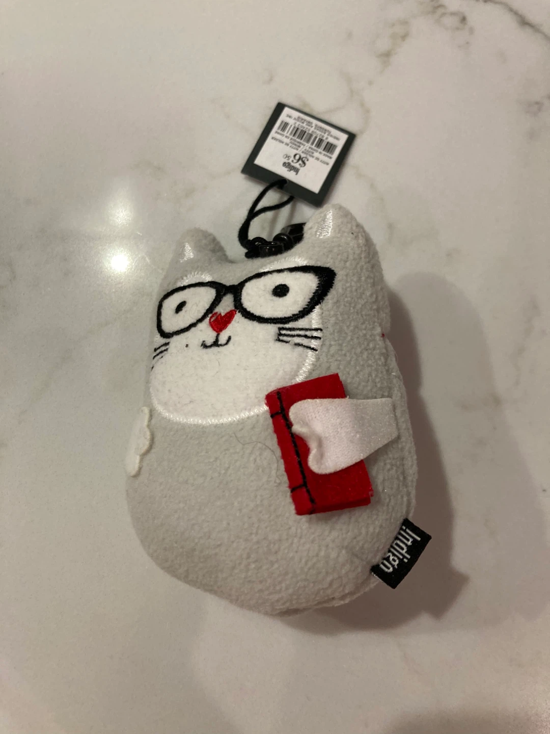 ⚽️ Indigo Plush Cat Keychain/gift card holder