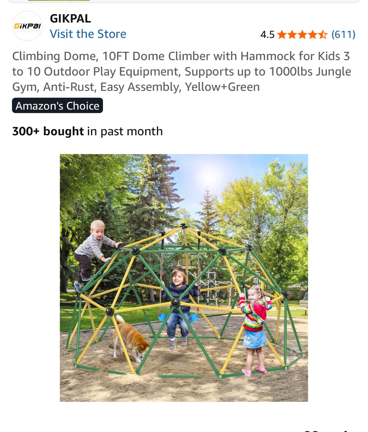 Blue and Yellow Geodesic Dome Climber - photo 2