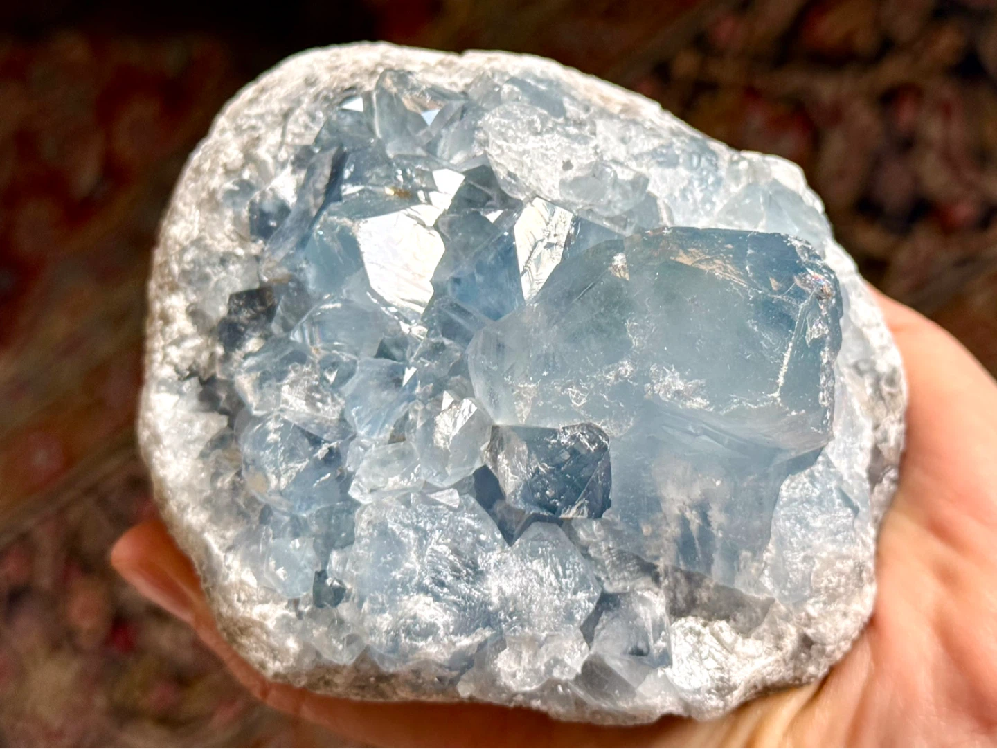 Raw Celestine/Celestite Crystal Cluster From Madagascar - photo 4