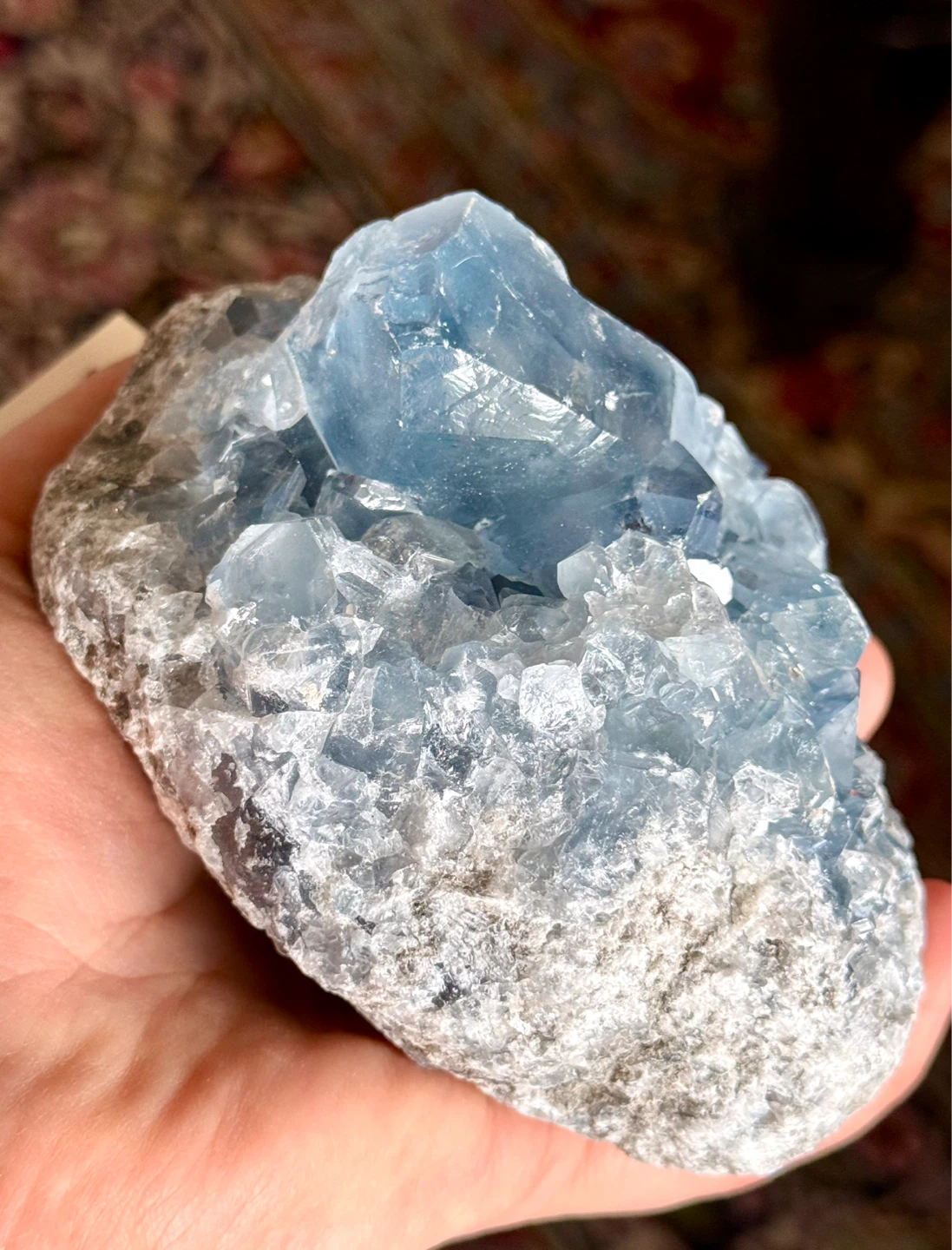 Raw Celestine/Celestite Crystal Cluster From Madagascar - photo 3