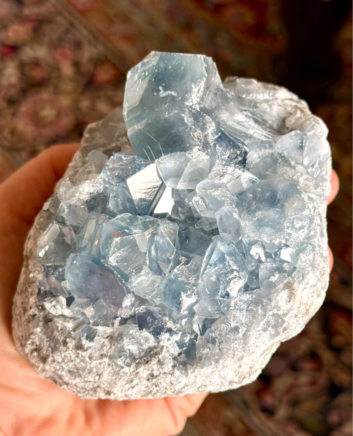 Raw Celestine/Celestite Crystal Cluster From Madagascar - photo 2