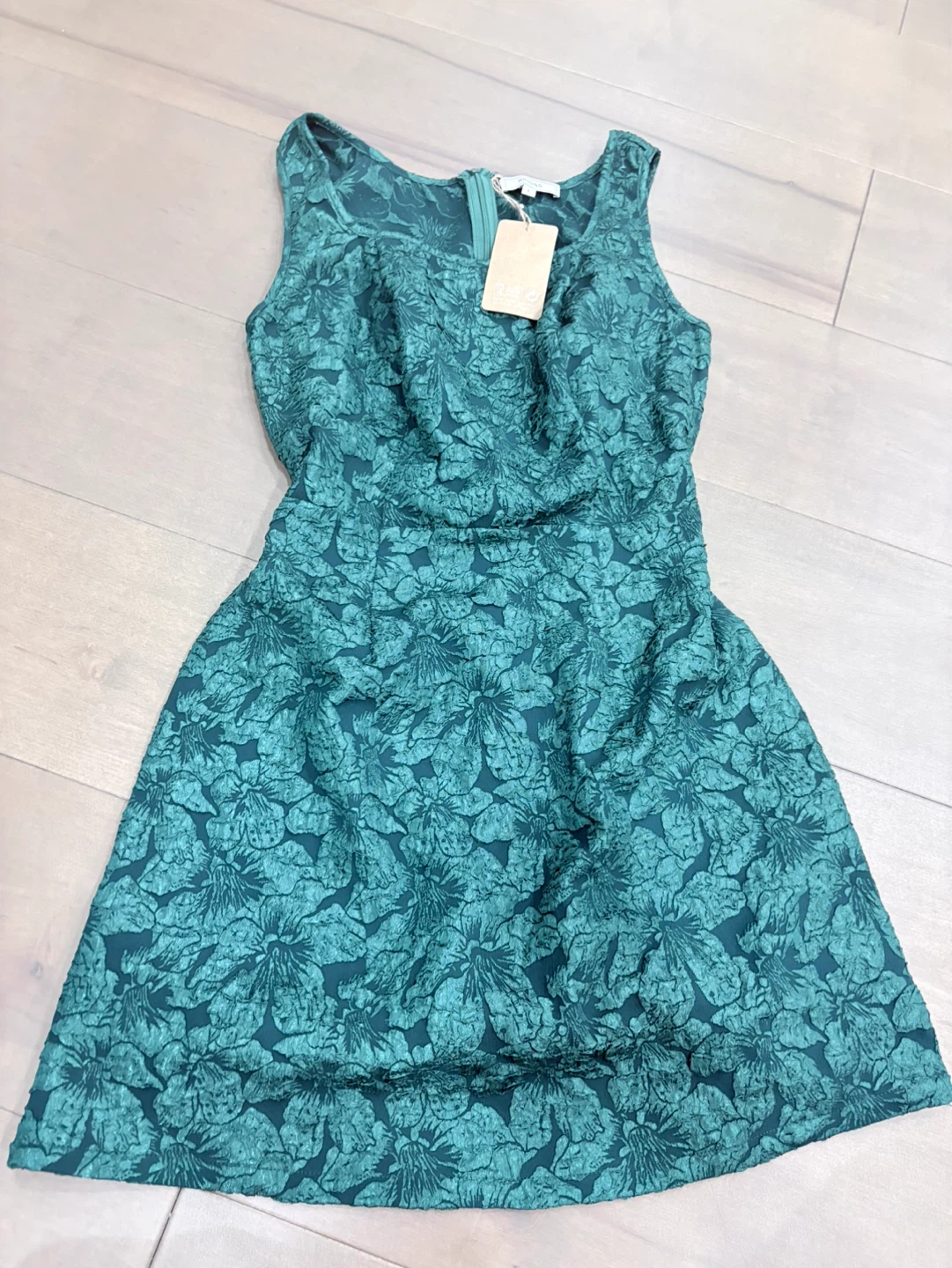 RIHOAS Teal Floral Lace Sleeveless Dress