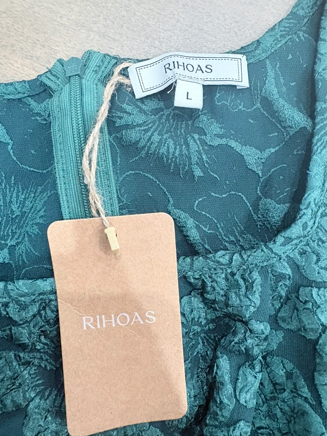 RIHOAS Teal Floral Lace Sleeveless Dress - photo 2