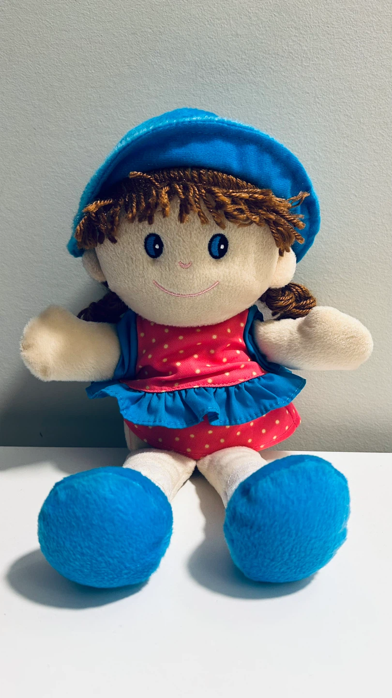 Soft Rag Doll Girl 11.5” Plush Cloth Doll