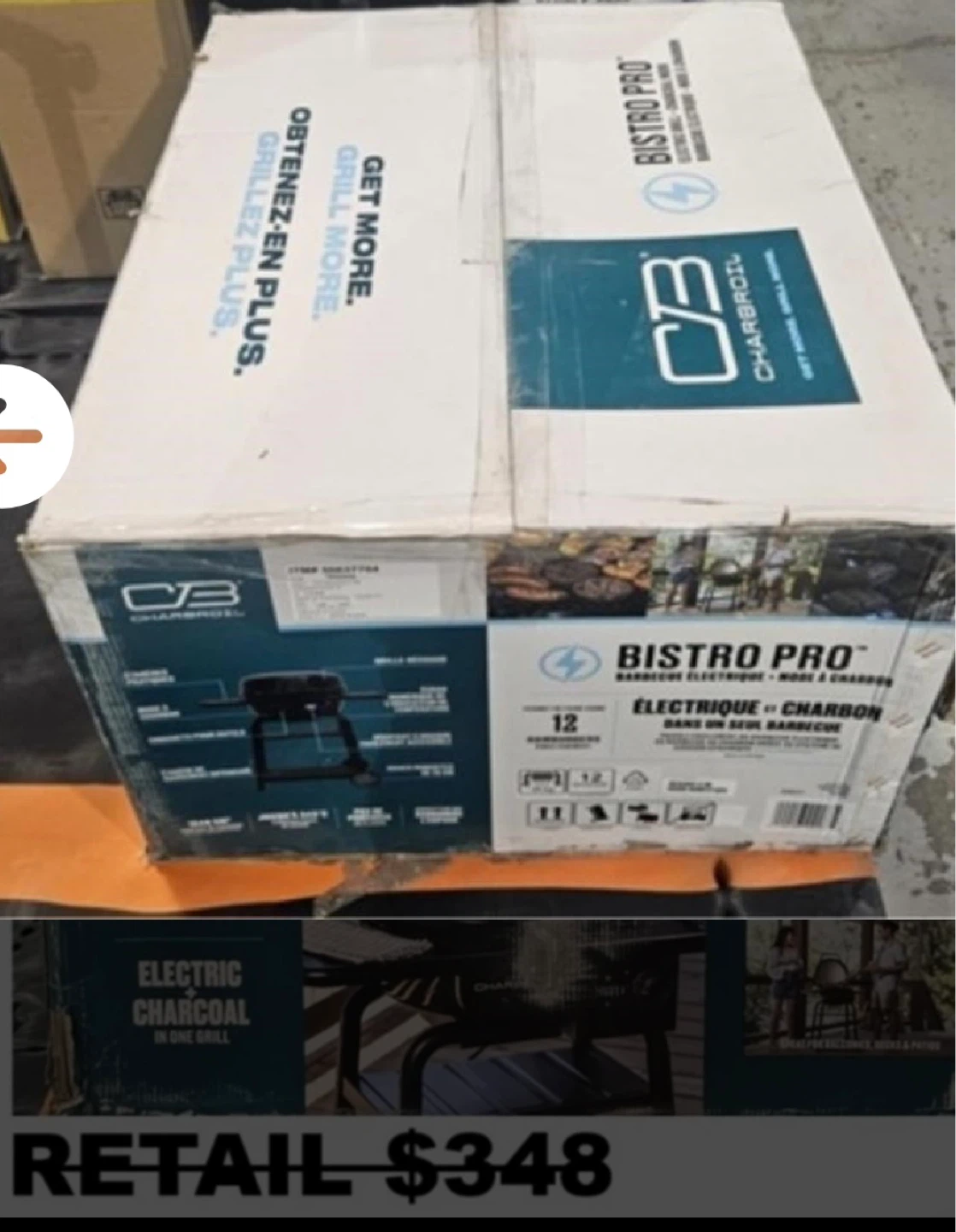 Char-Broil ⚽️Bistro Pro Electric Grill + Charcoal Mode - photo 2