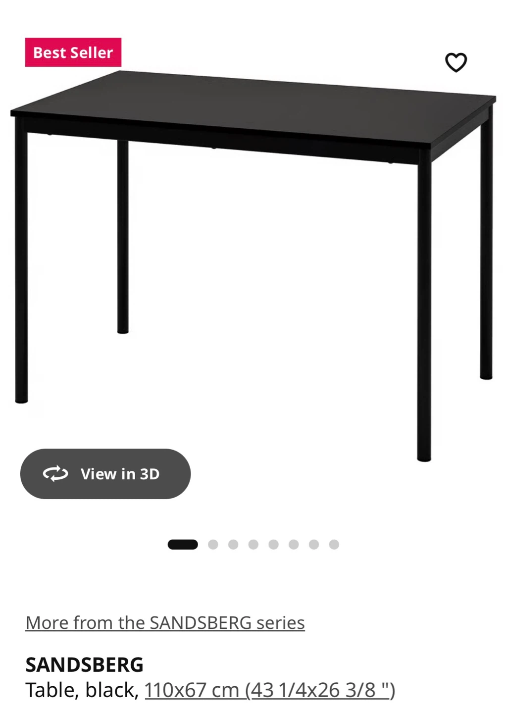 IKEA SANDSBERG Black Table and chair set - photo 2