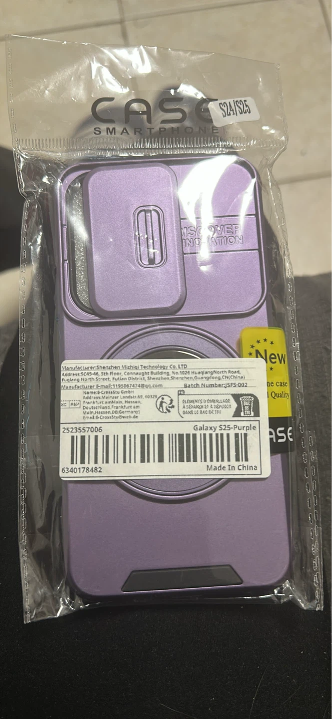 CASE TPU Galaxy S25 Purple Phone Case with Camera Cover