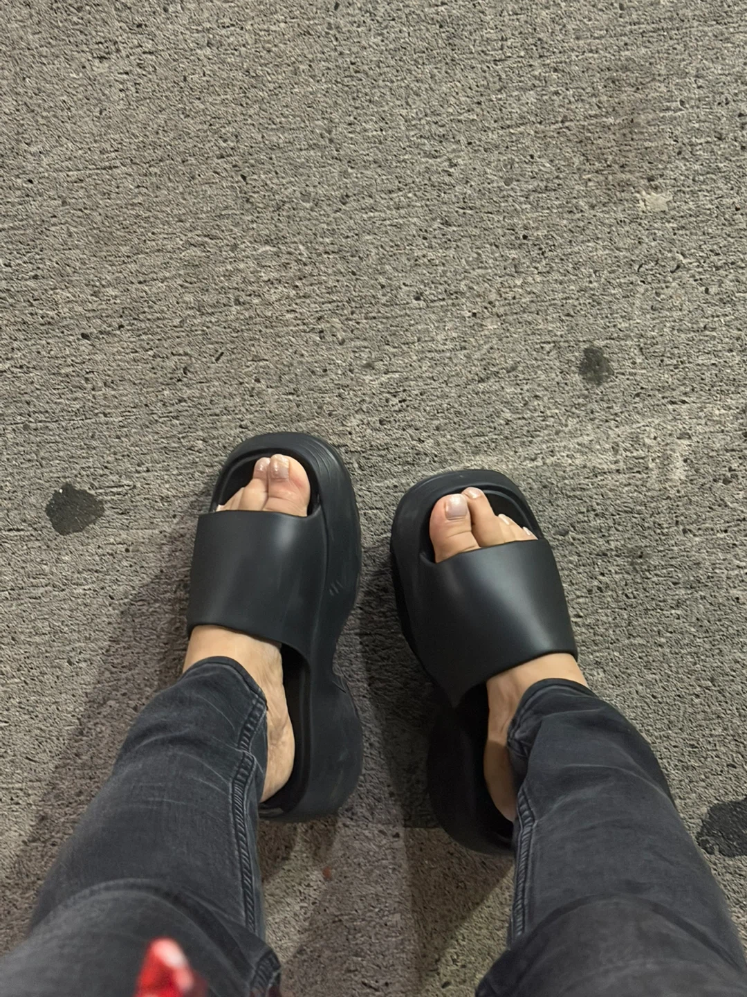 Black Platform Slides
