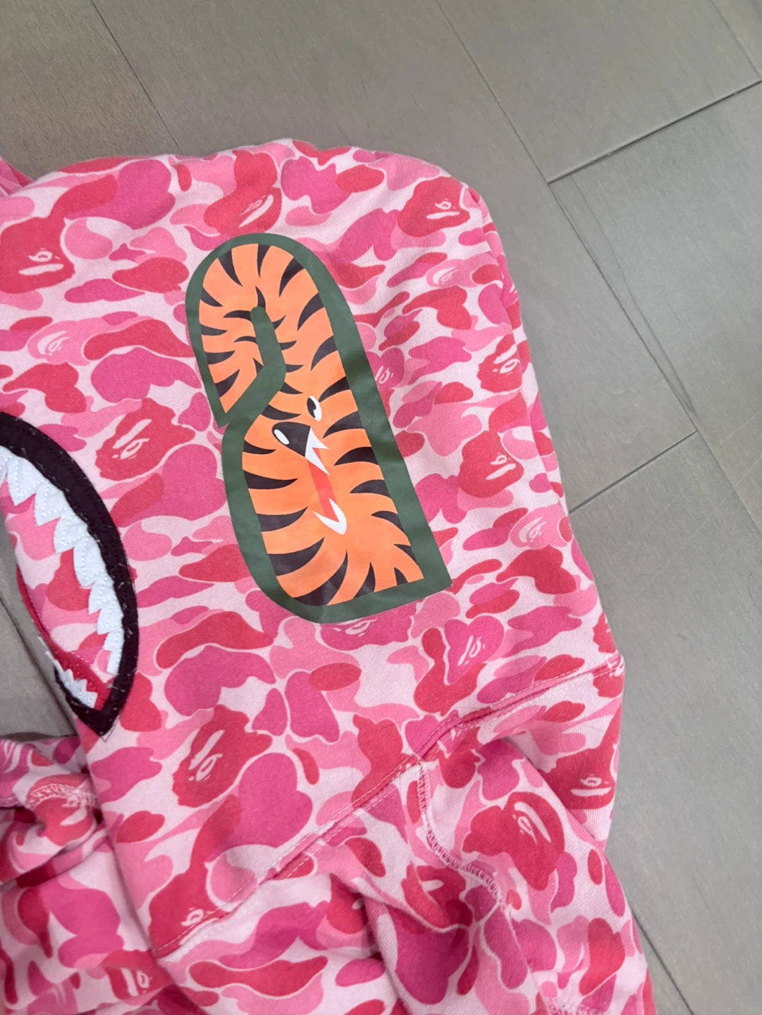 BAPE Pink Camo Shark Full Zip Hoodie - photo 4