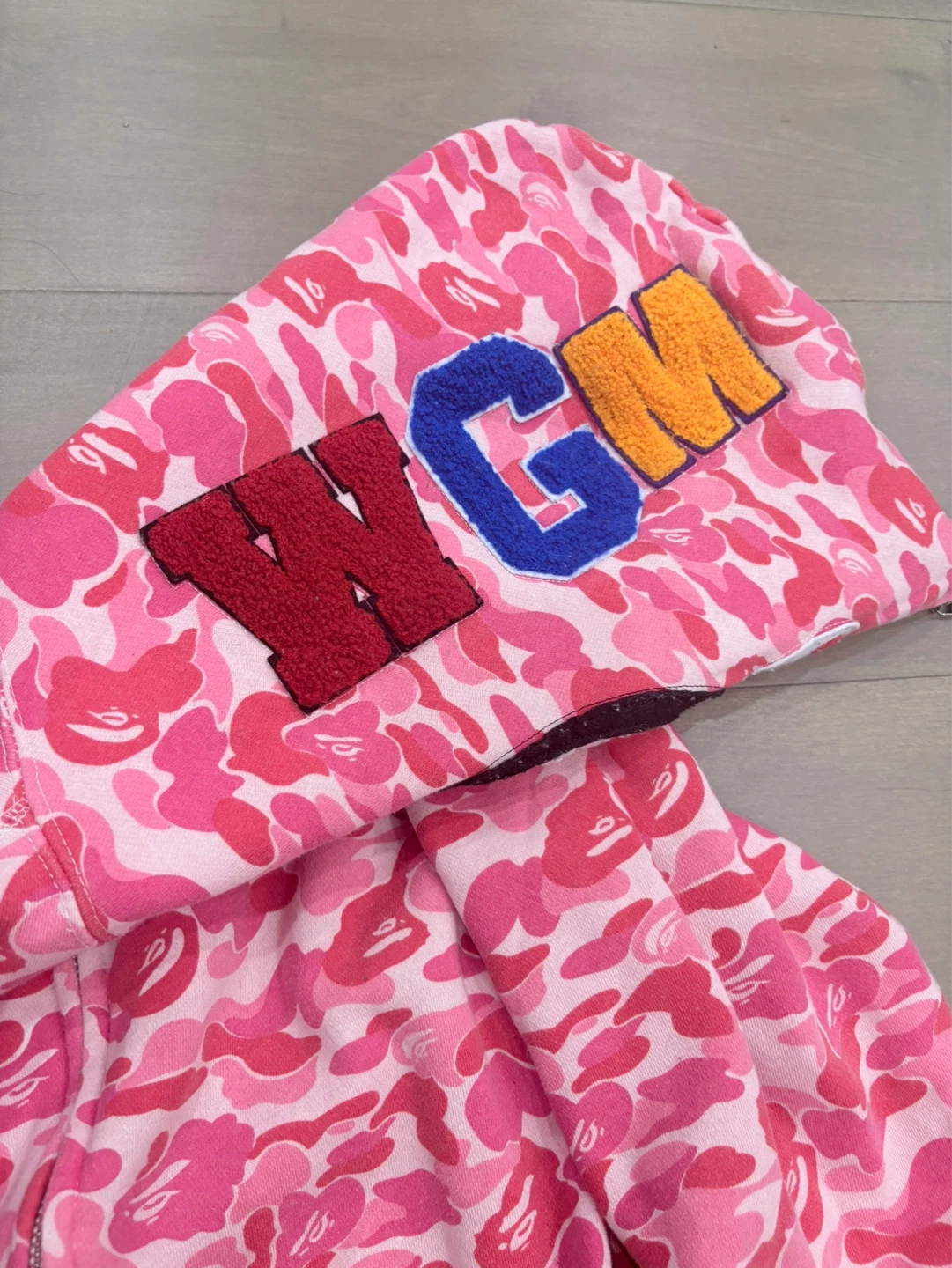 BAPE Pink Camo Shark Full Zip Hoodie - photo 3