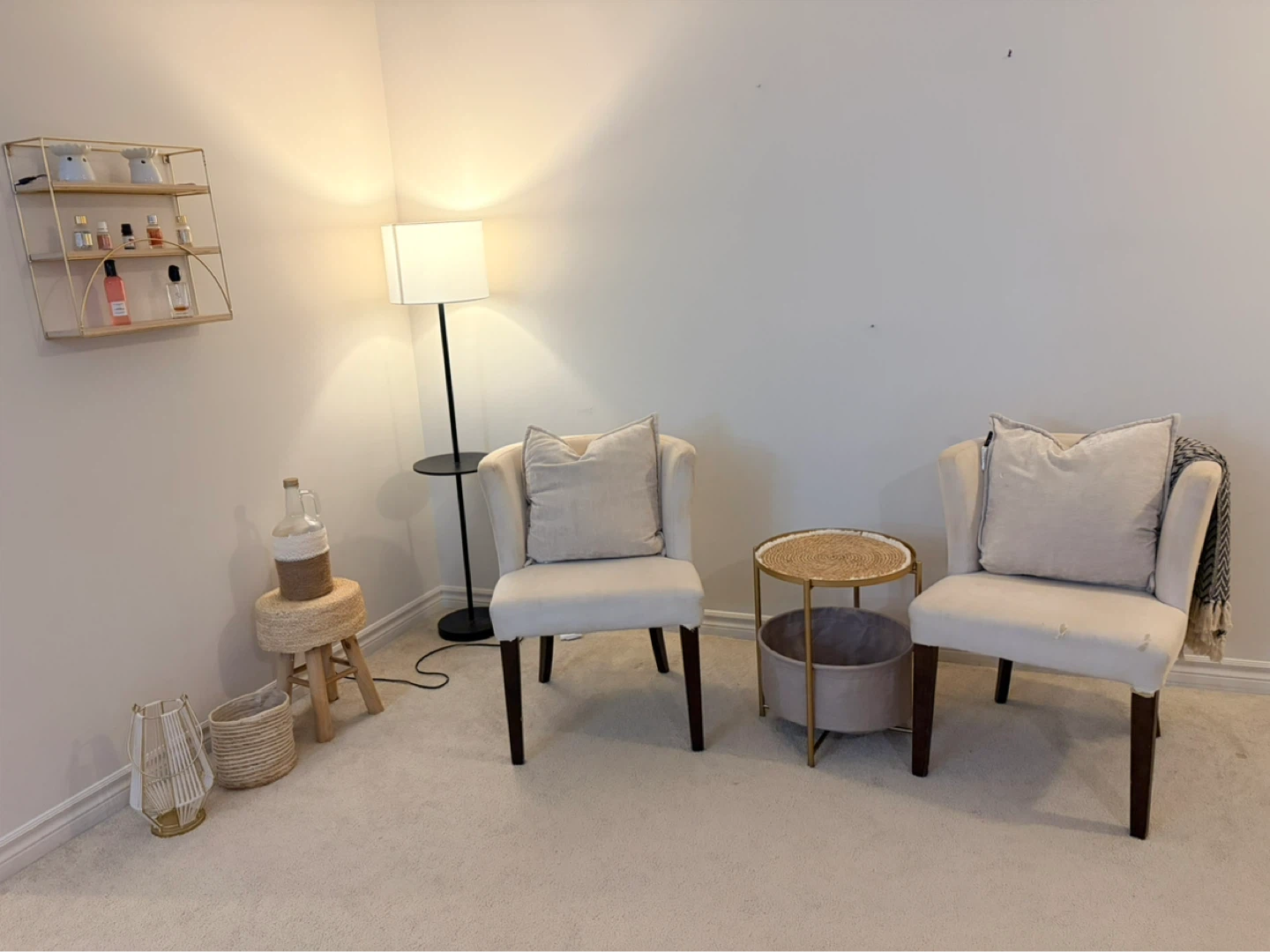 Cream Upholstered Accent Chairs (Set of 2) - photo 2
