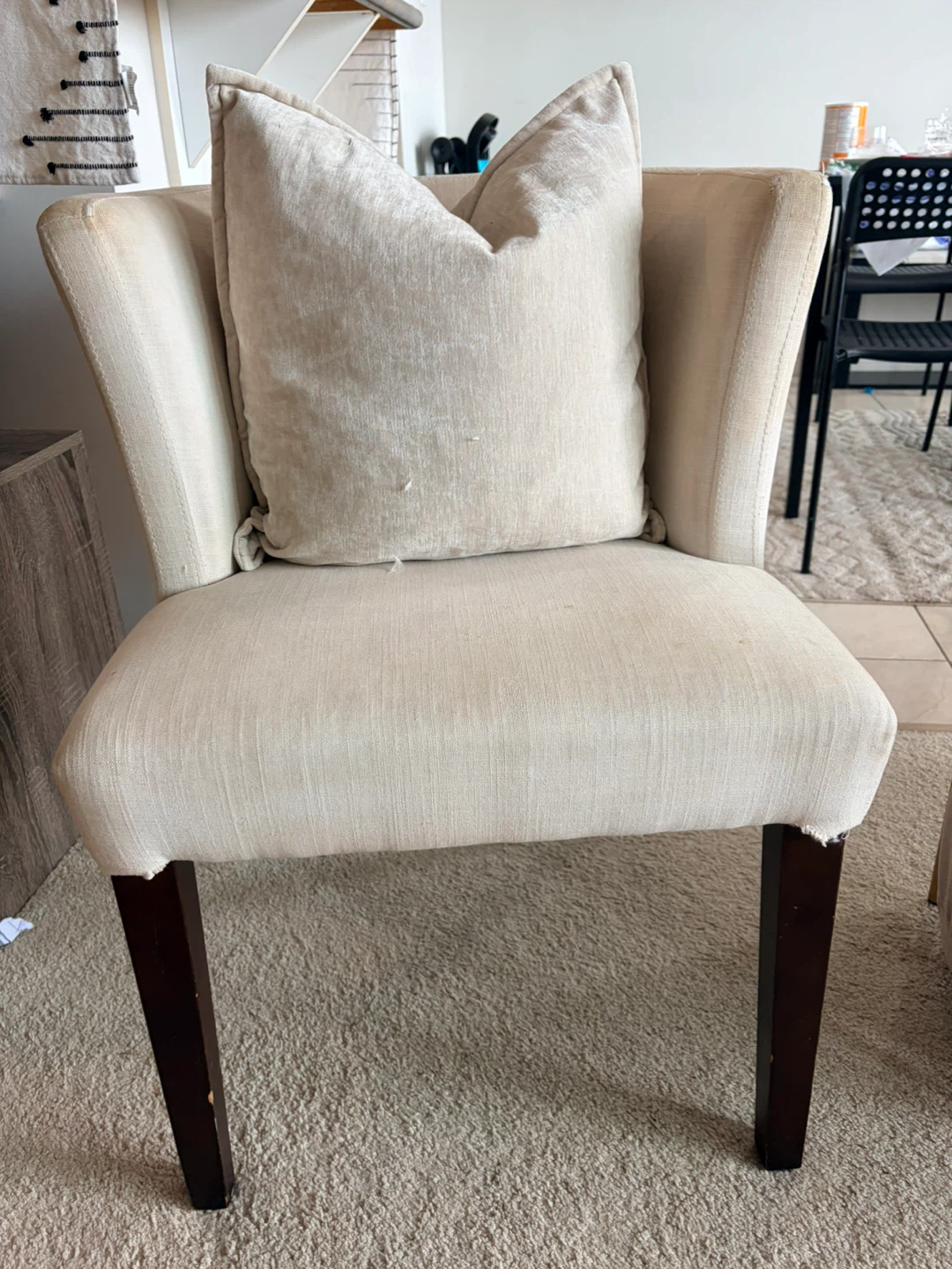 Cream Upholstered Accent Chairs (Set of 2) - photo 5