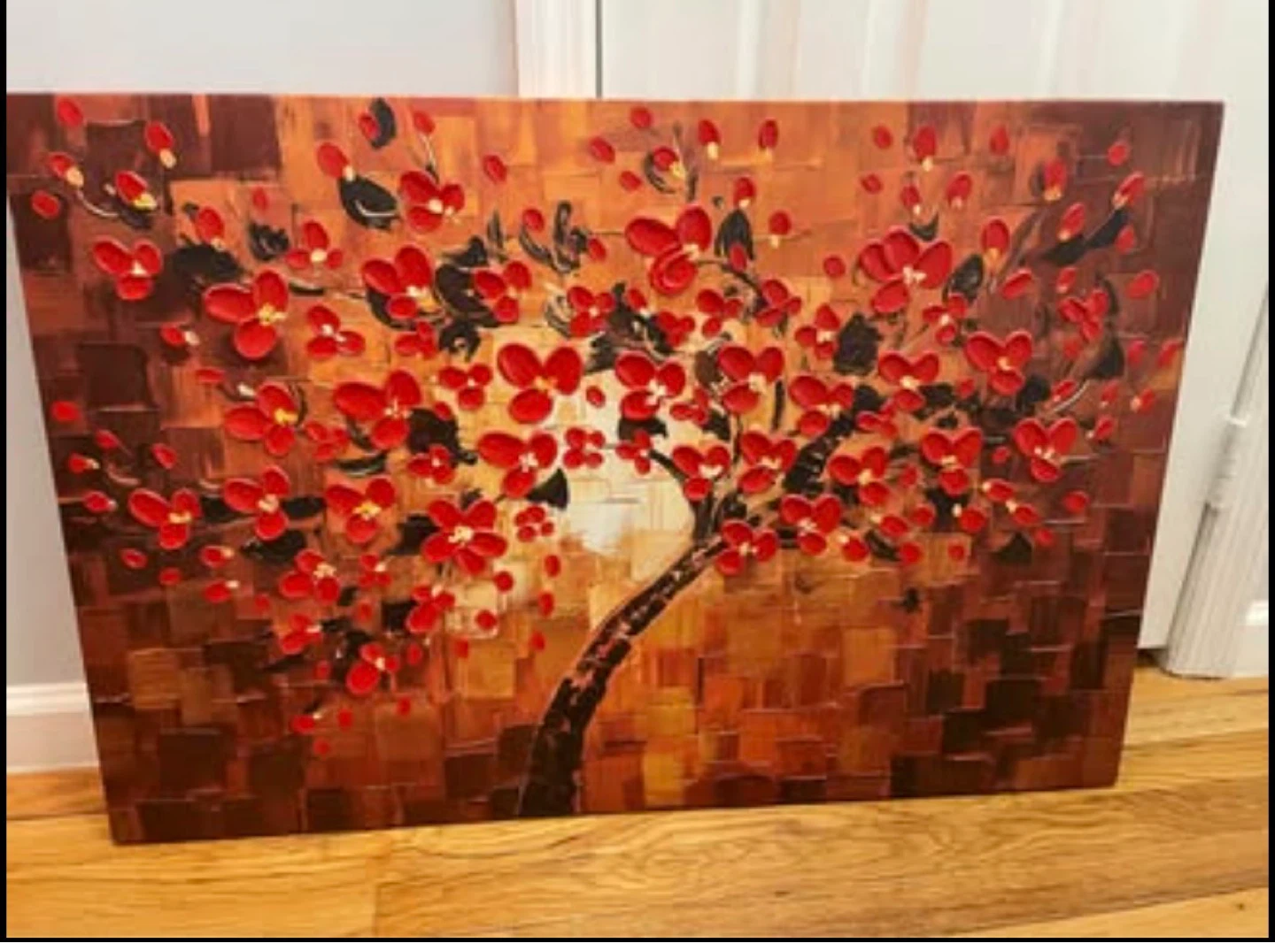 Title: Crimson Blossom Tree