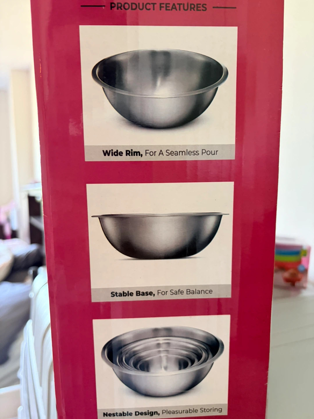 Finedine Stainless Steel Mixing Bowls - 6 Piece Set - photo 2