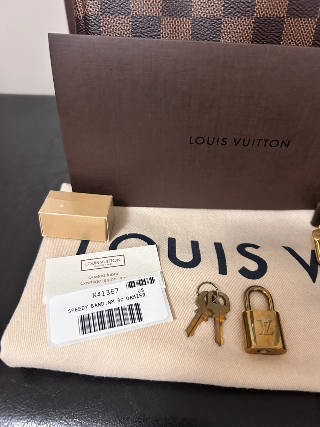 💯 Authentic Louis Vuitton Speedy Bandouliere 30 Damier Ebene - photo 2