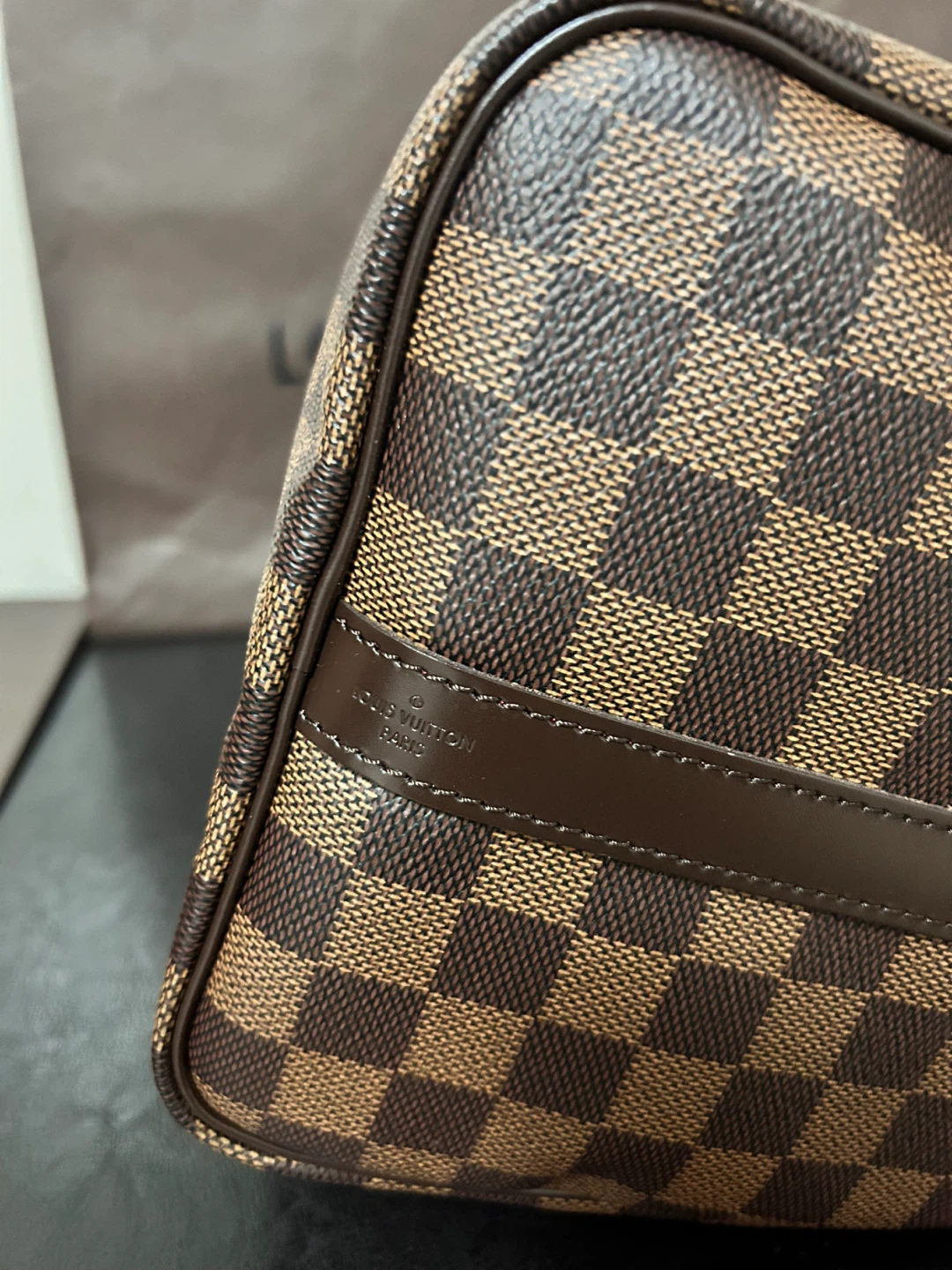 💯 Authentic Louis Vuitton Speedy Bandouliere 30 Damier Ebene - photo 5