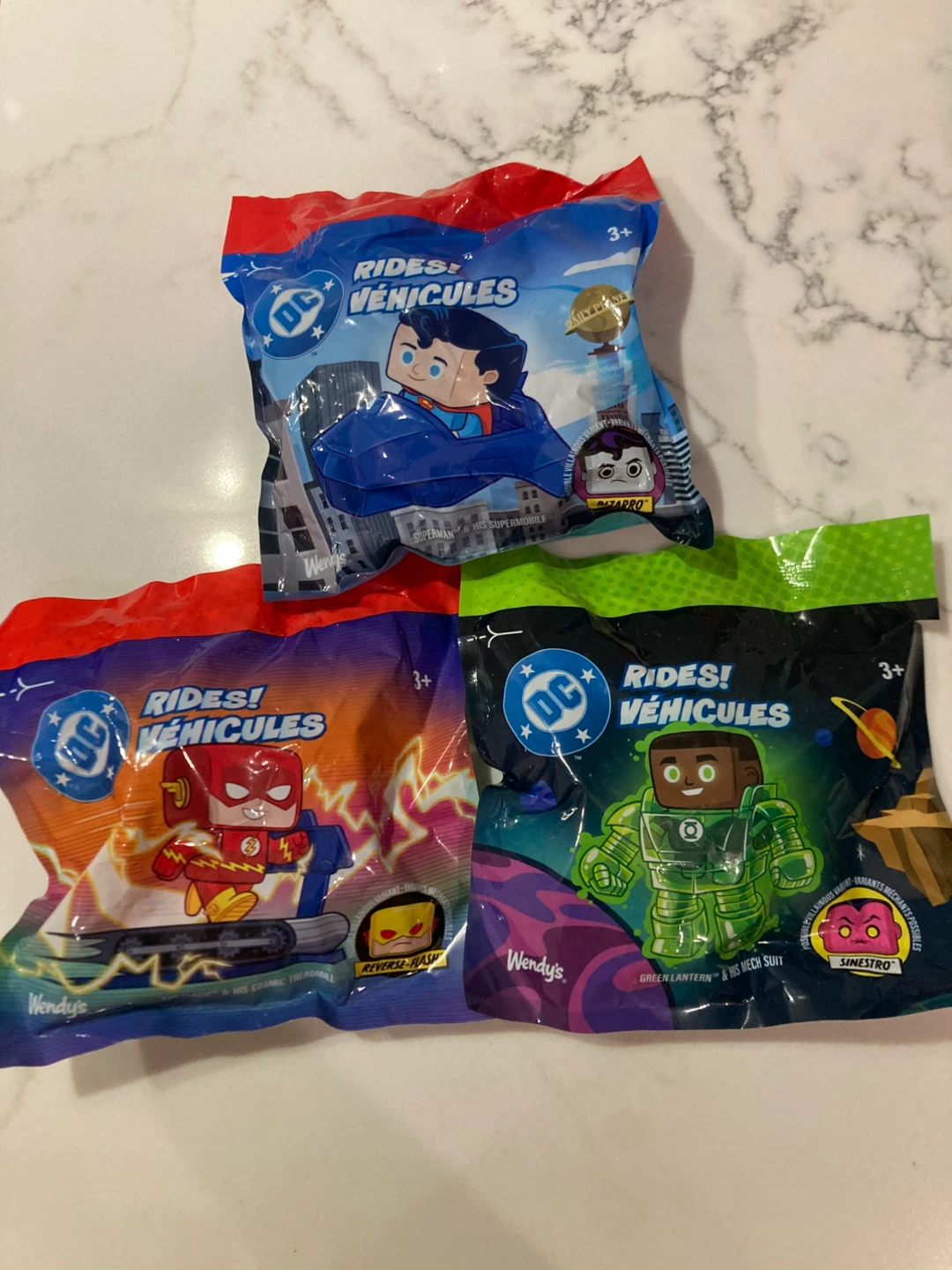 ⚽️Wendy’s DC Comics Rides Vehicles Collectible Toys (3 Pack)