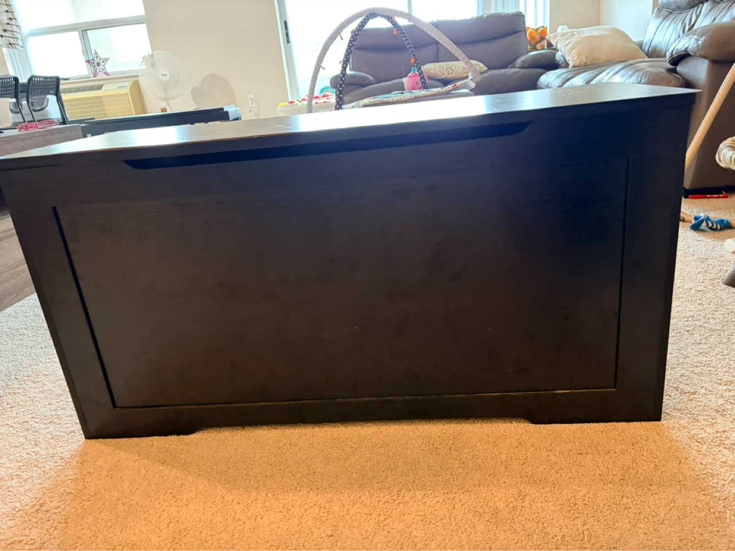 Black Wooden Storage Chest - photo 5