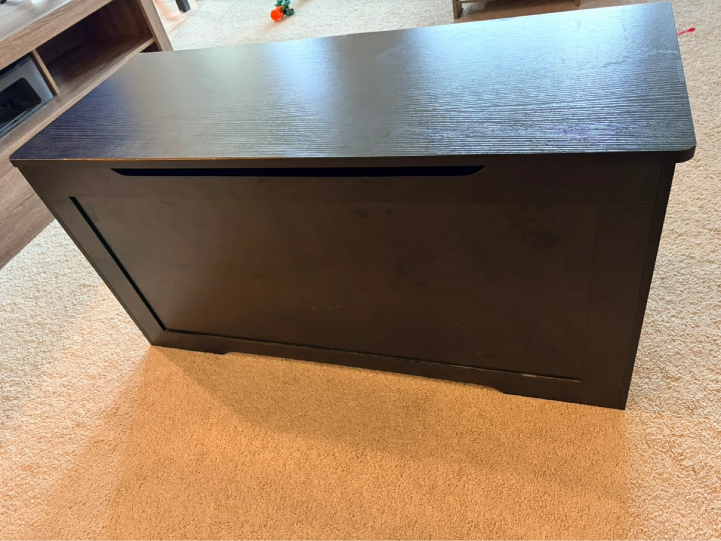 Black Wooden Storage Chest - photo 3