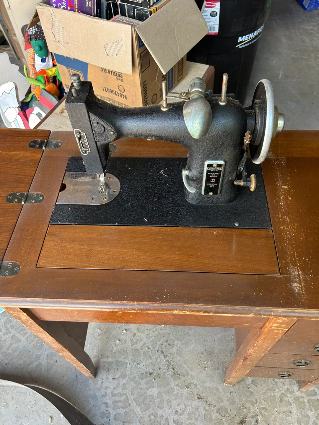 Kenmore Sewing Machine in Vintage Cabinet