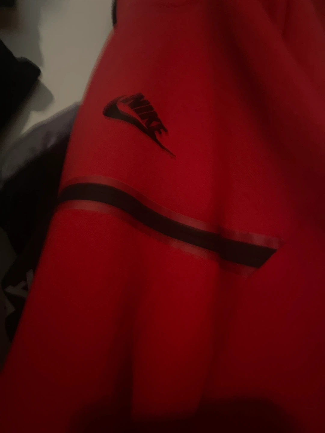 Red Nike Tech Fleece Full Zip Hoodie - photo 4