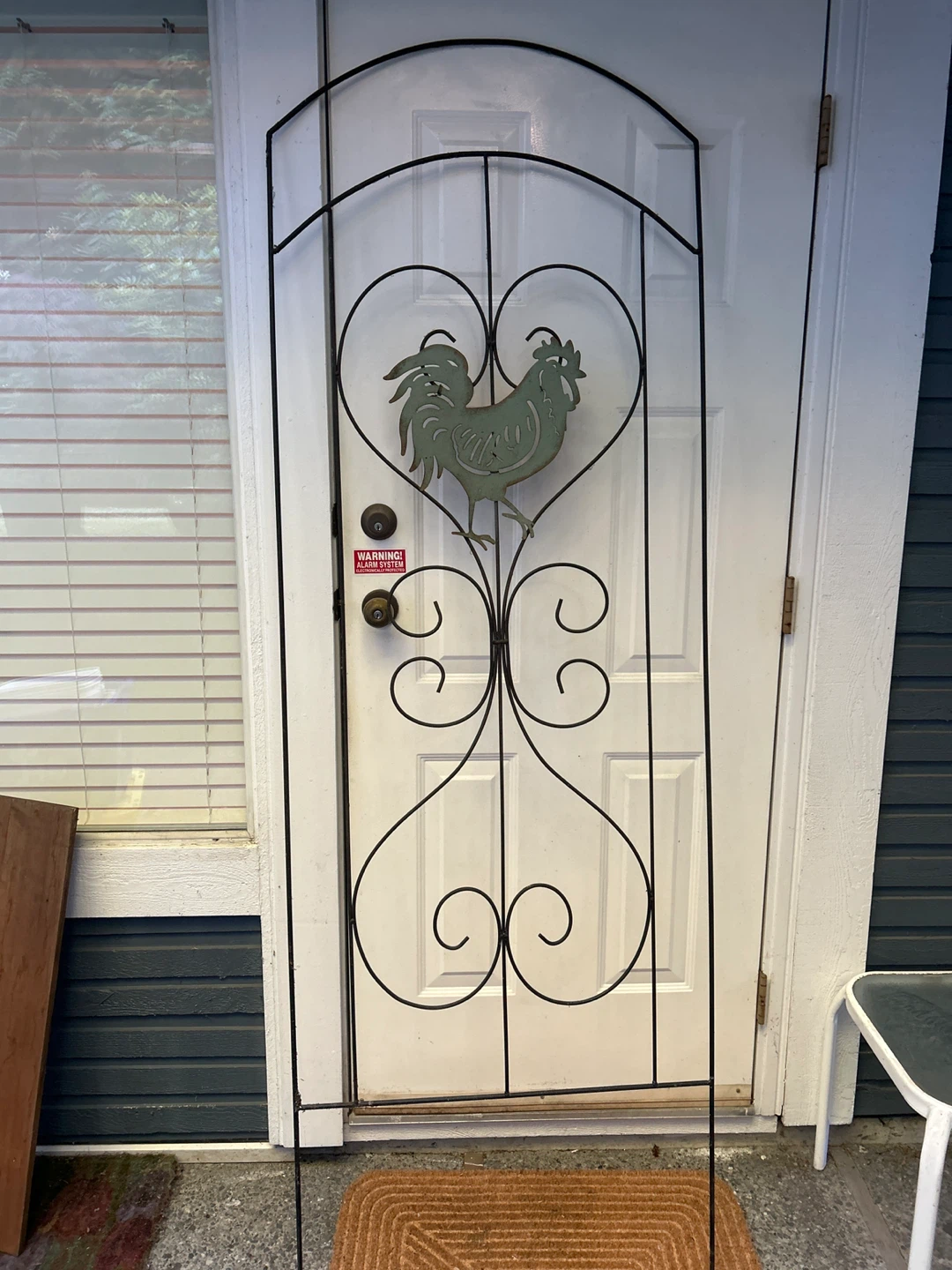 Decorative Metal Rooster trellis